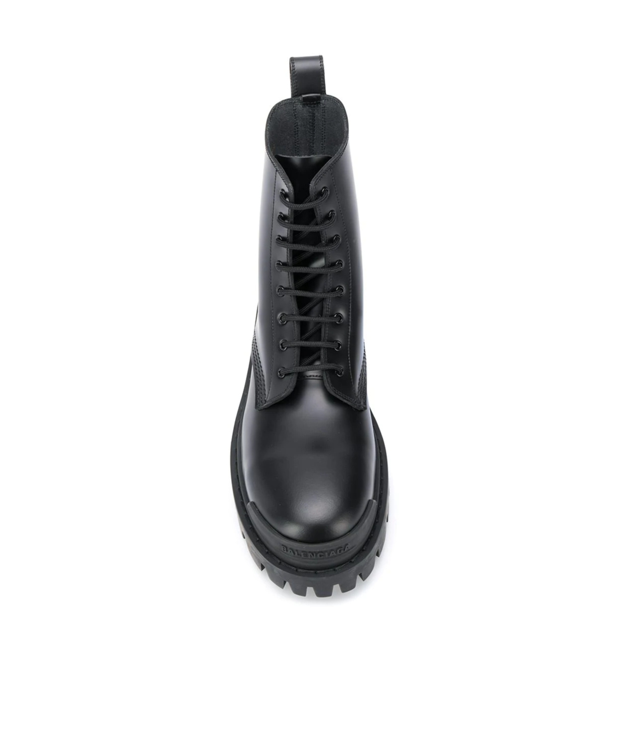 Balenciaga 60mm Strike Leather Combat Boots In Black