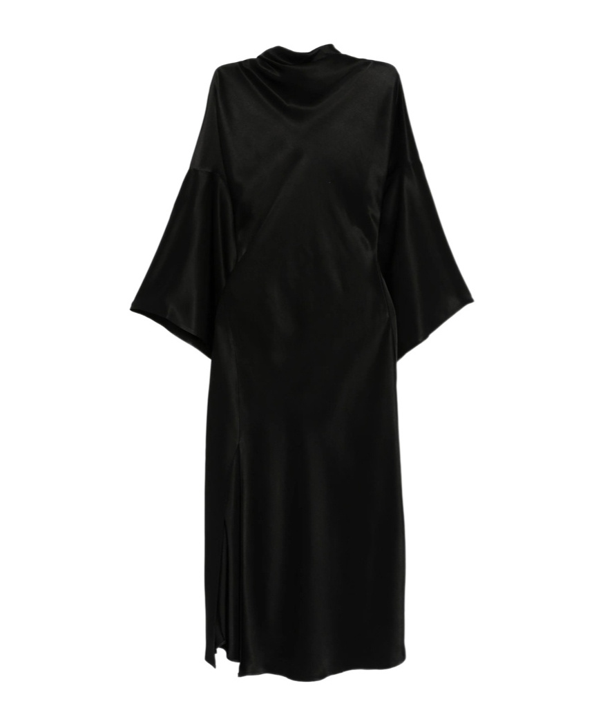 Pinko Open-back Midi Dress In Black