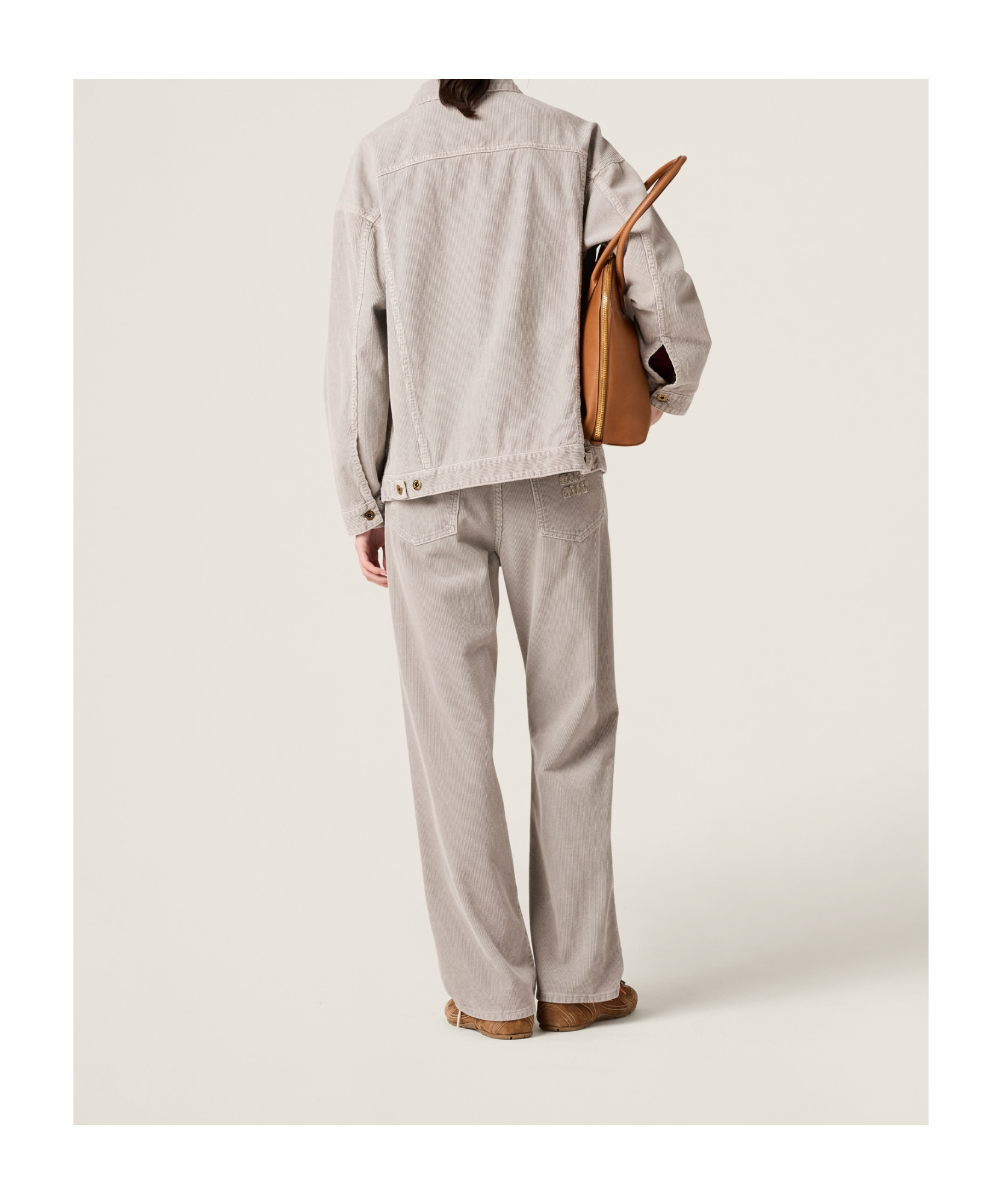Miu Miu Long-sleeved Jacket In Nude