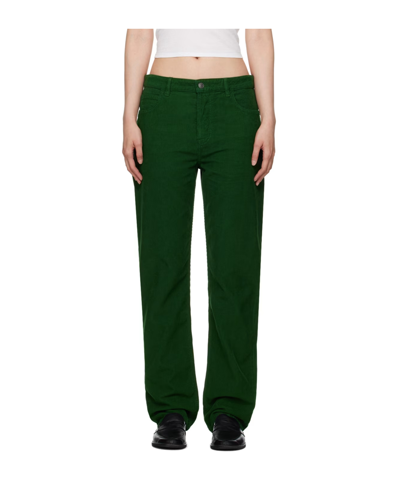 Shop The Row Waist Belt, Ring And Pocket Casual Pants In Green