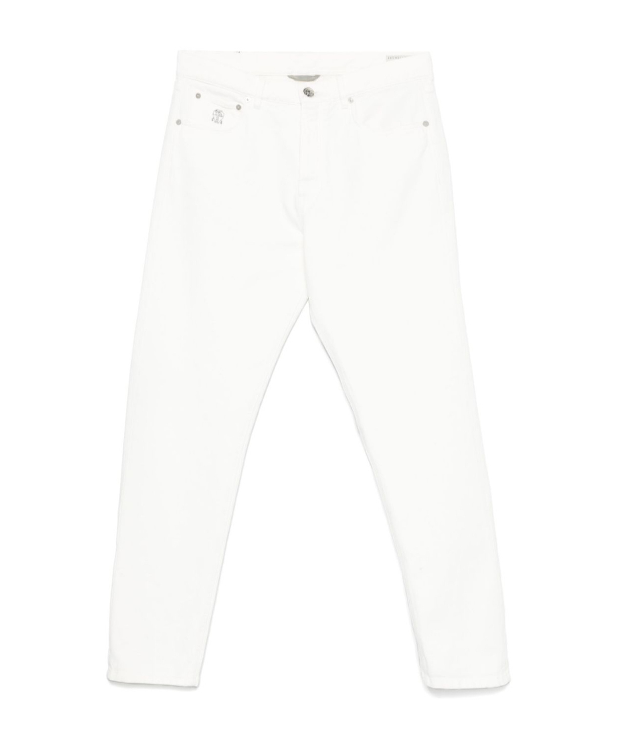 Brunello Cucinelli Belt-loop Jeans In White