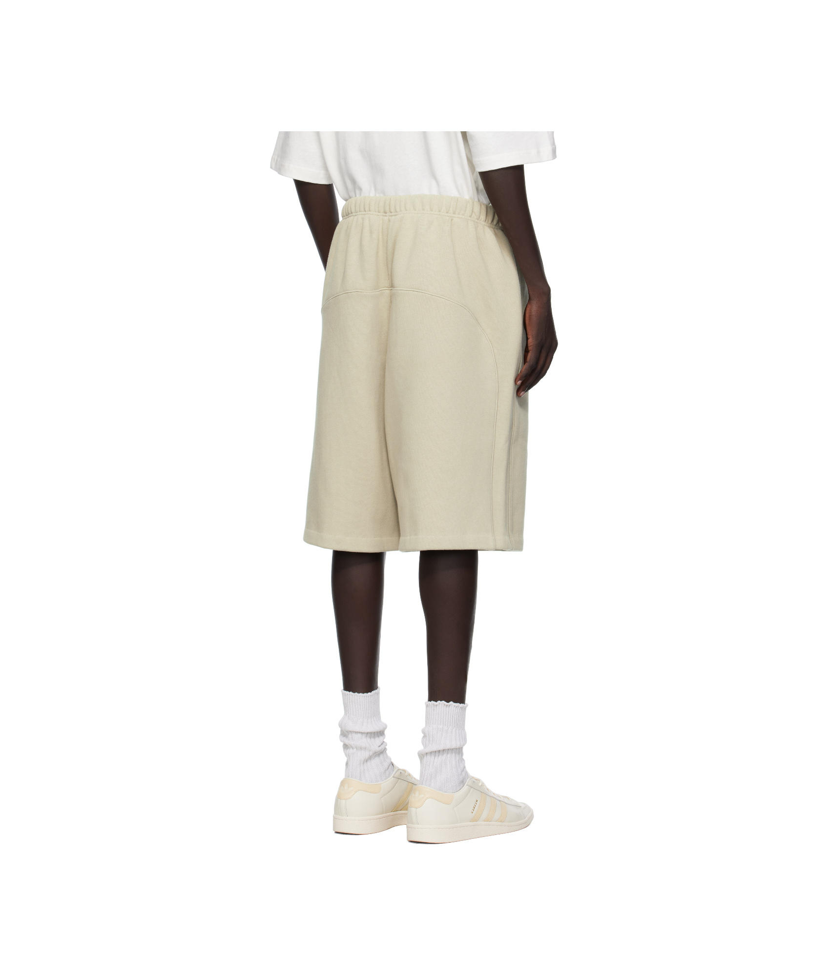 Essentials Elastic Waistband Shorts In Brown