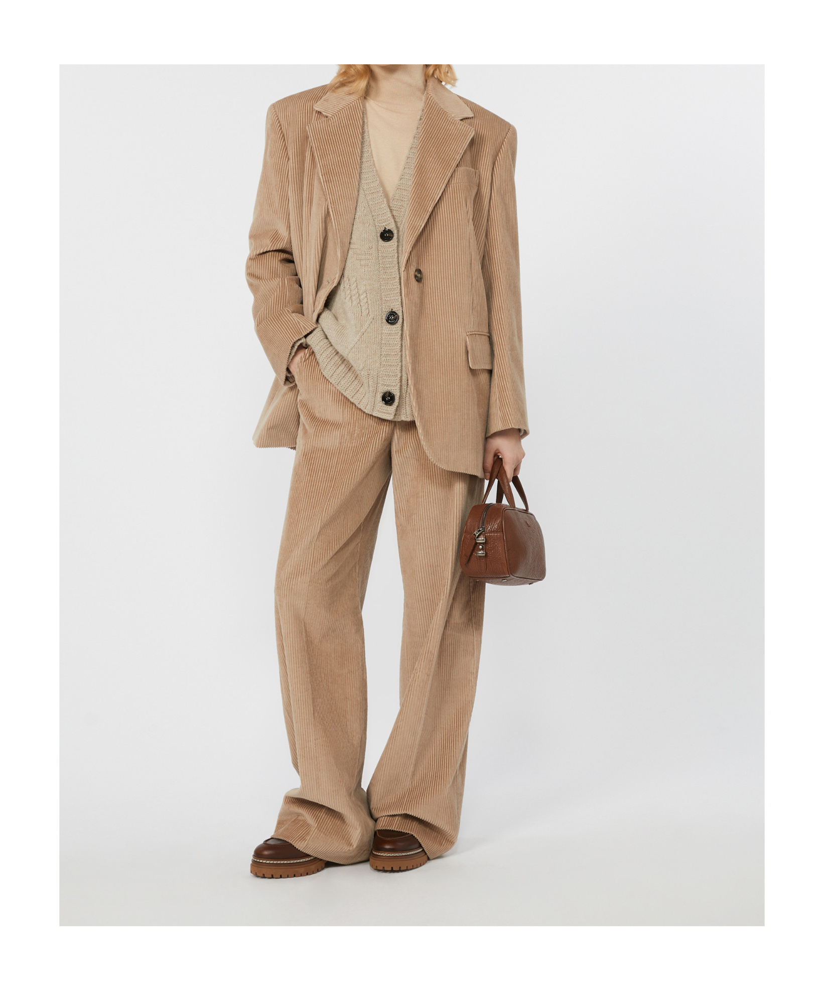 Weekend Max Mara Single Breasted Blazer In Brown