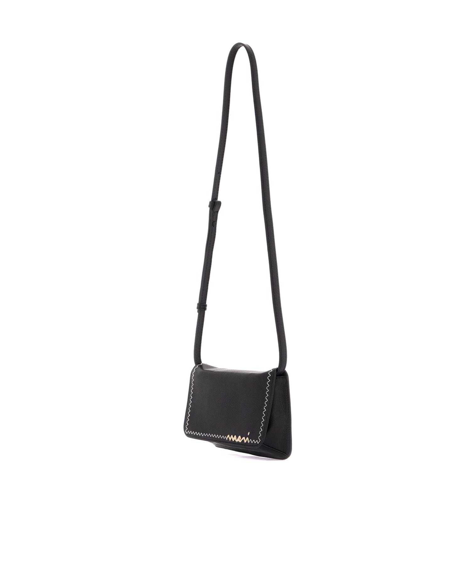 Marni Flap Trunk Shoulder Bag With In Black