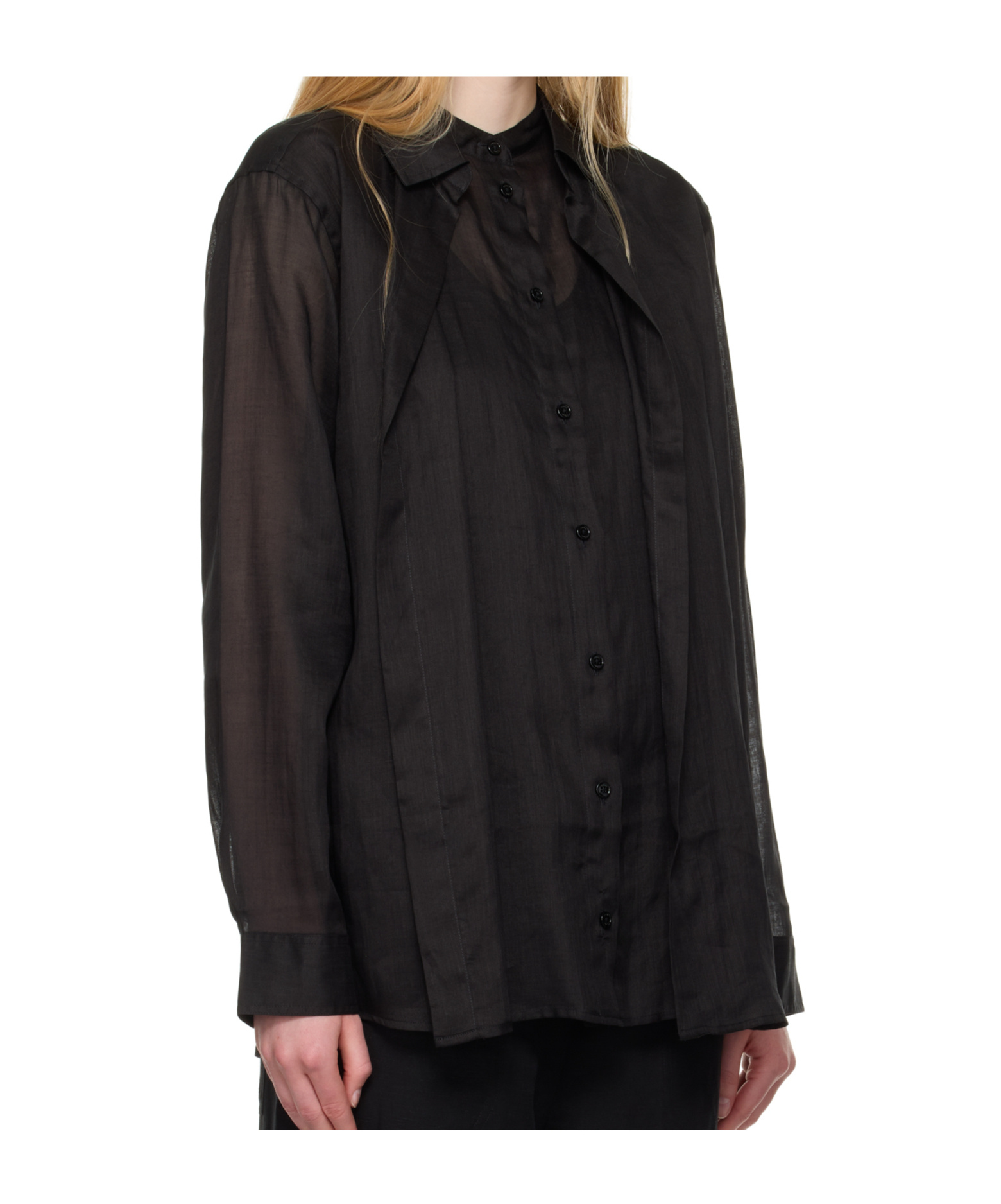 Totême Long Sleeve Shirt In Black