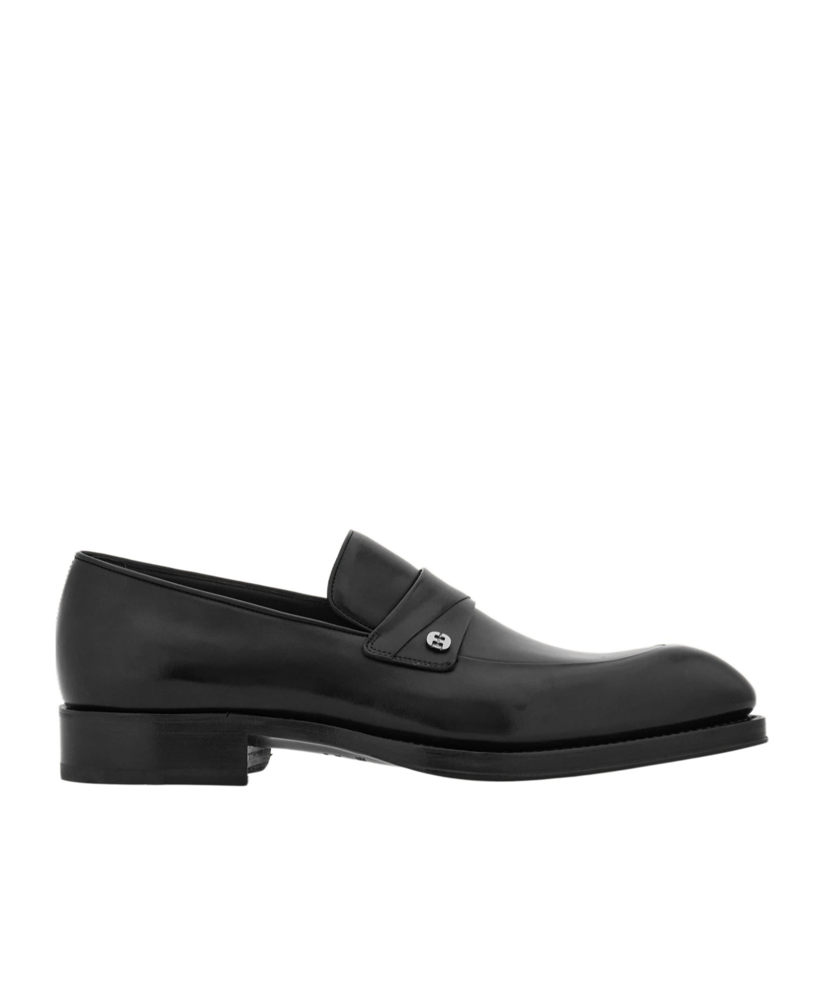 Ferragamo Tramezza Leather Loafers In Black