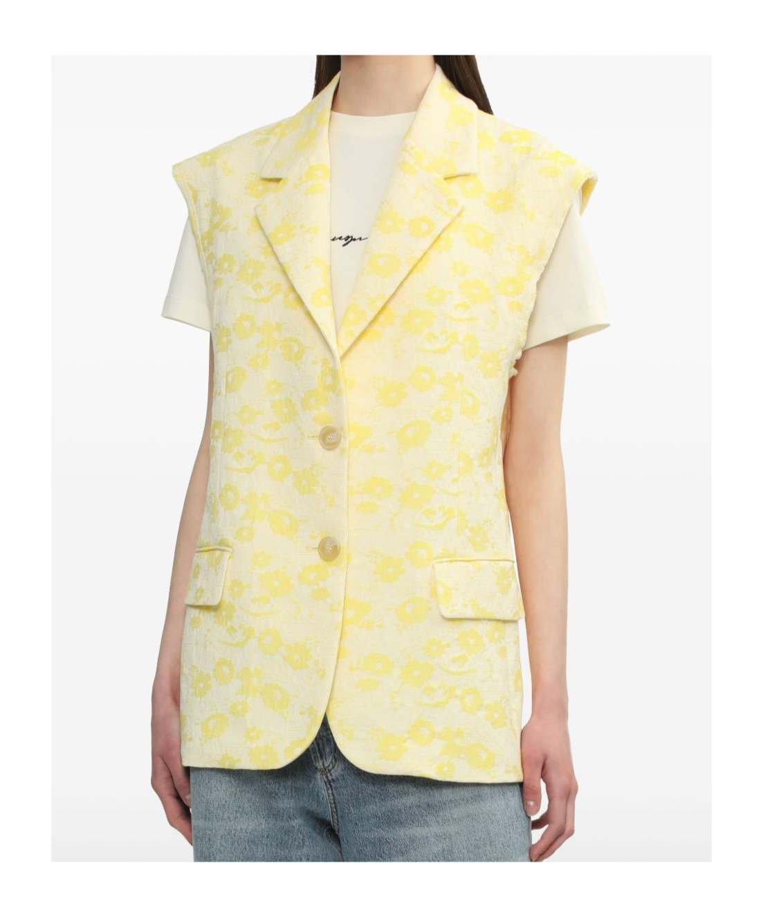 Msgm Floral Jacquard Vest