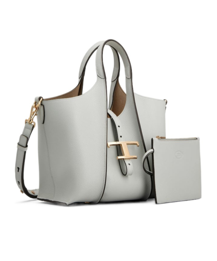 Tod's Mini T Timeless Tote Bag In Gray