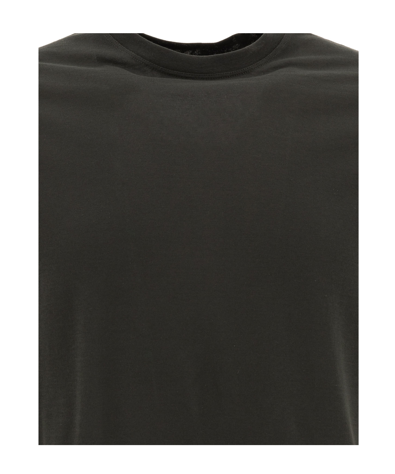 Zanone Crew Neck T-shirts Short Sleeves In Black