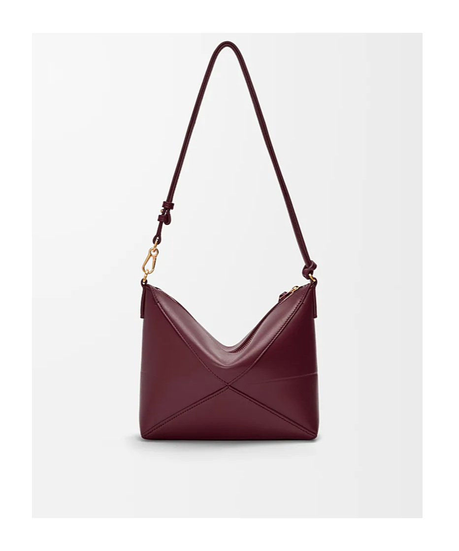Loewe Puzzle Fold Shoulder Bag In Red