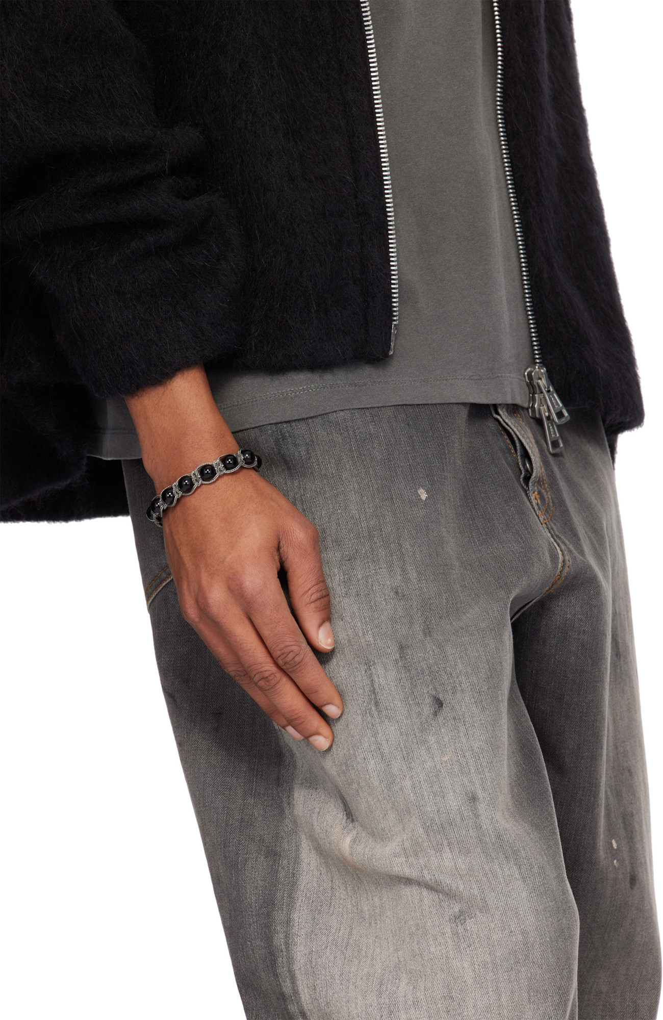 Emanuele Bicocchi Beaded Bracelet In Black