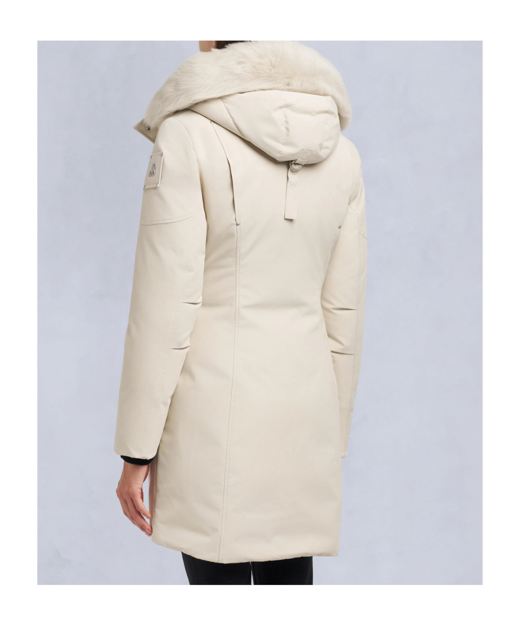 Moose Knuckles Cloud Shearling Parka In White