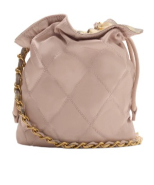 Burberry Horseshoe Quilted Nylon Pouch Bag In Pink