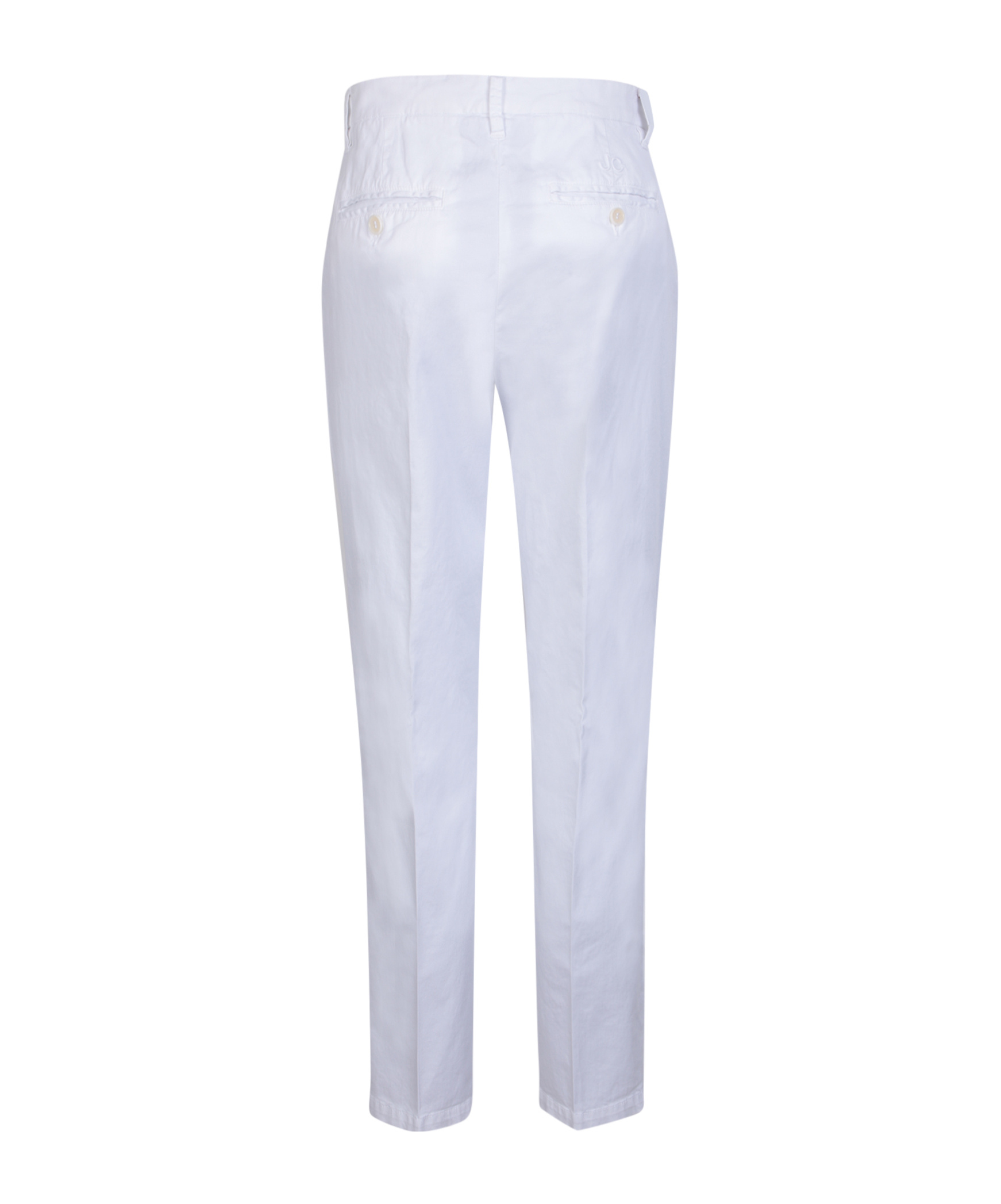 Jacob Cohen Logo-embroidered Cropped Trousers In White