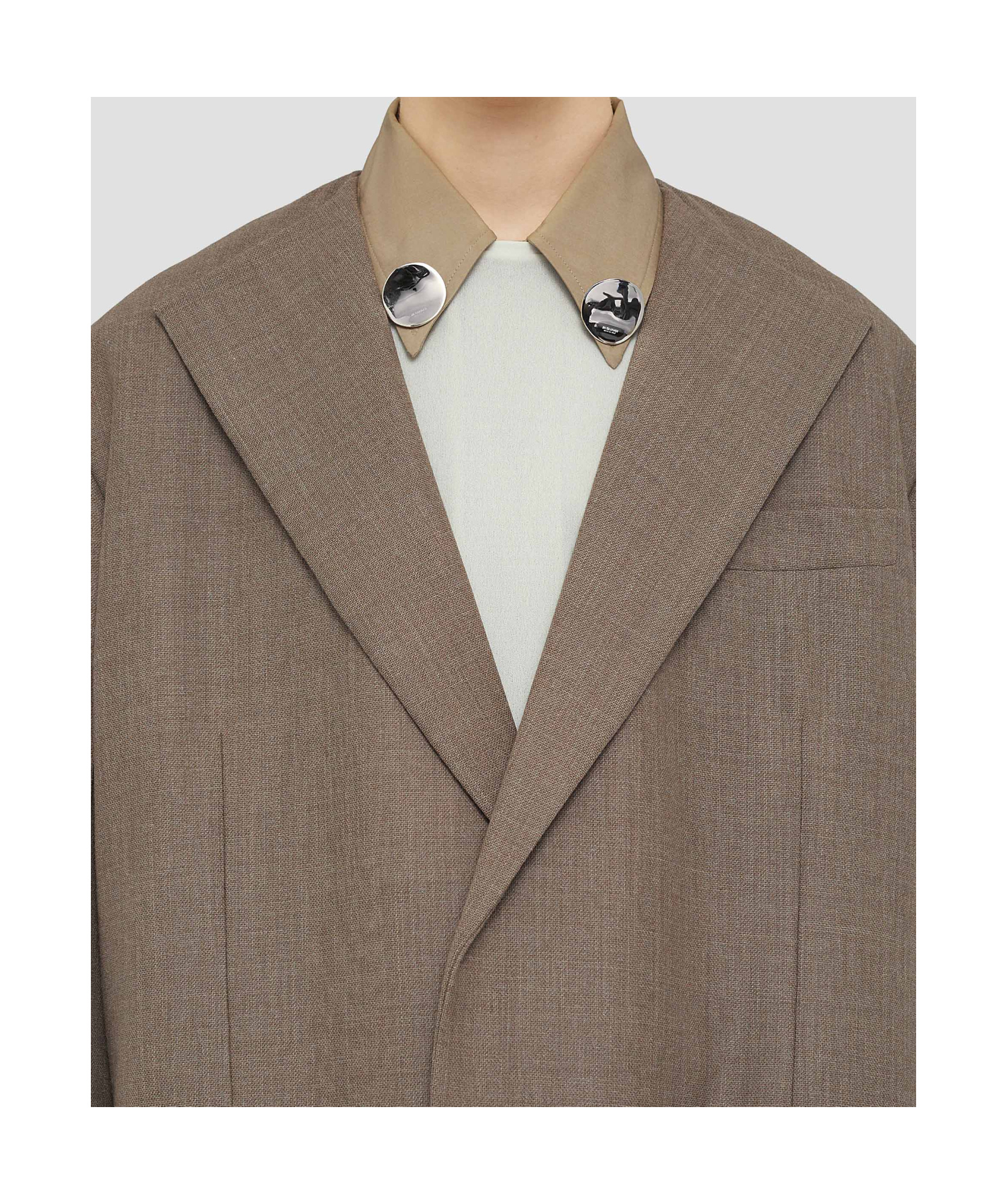 Jil Sander Single-breasted Wool Blazer In Brown