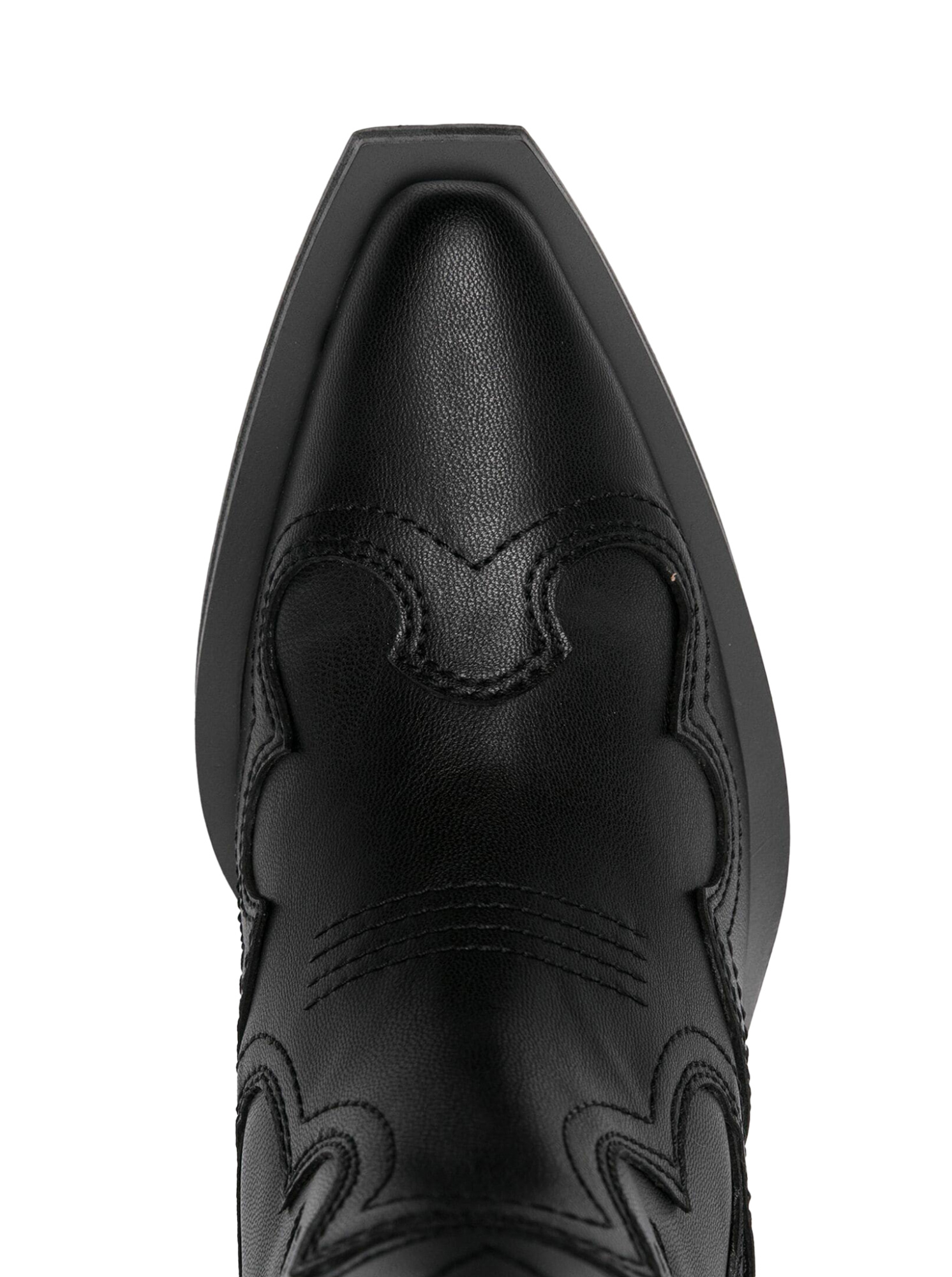 Ganni Embroidered Western Boots Women In Black