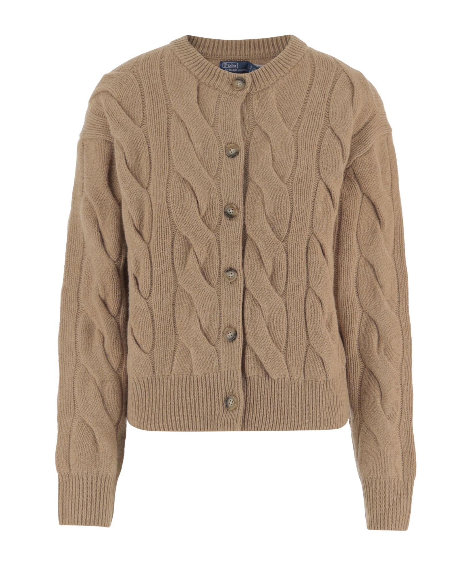 Polo Ralph Lauren Cable-knit Cardigan In Brown