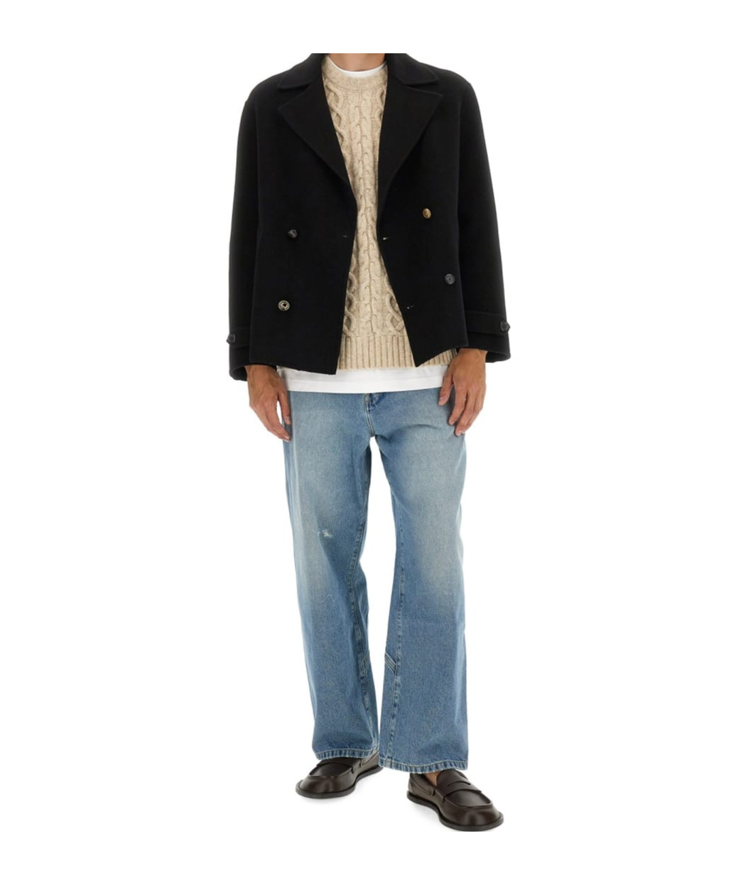 Moschino Blazer Featuring Notched Lapels And Button Detailing In Black