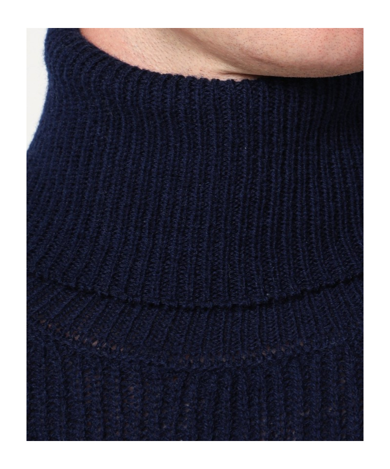 Dries Van Noten Ribbed Knit Turtleneck Sweater With Long Sleeves In Black