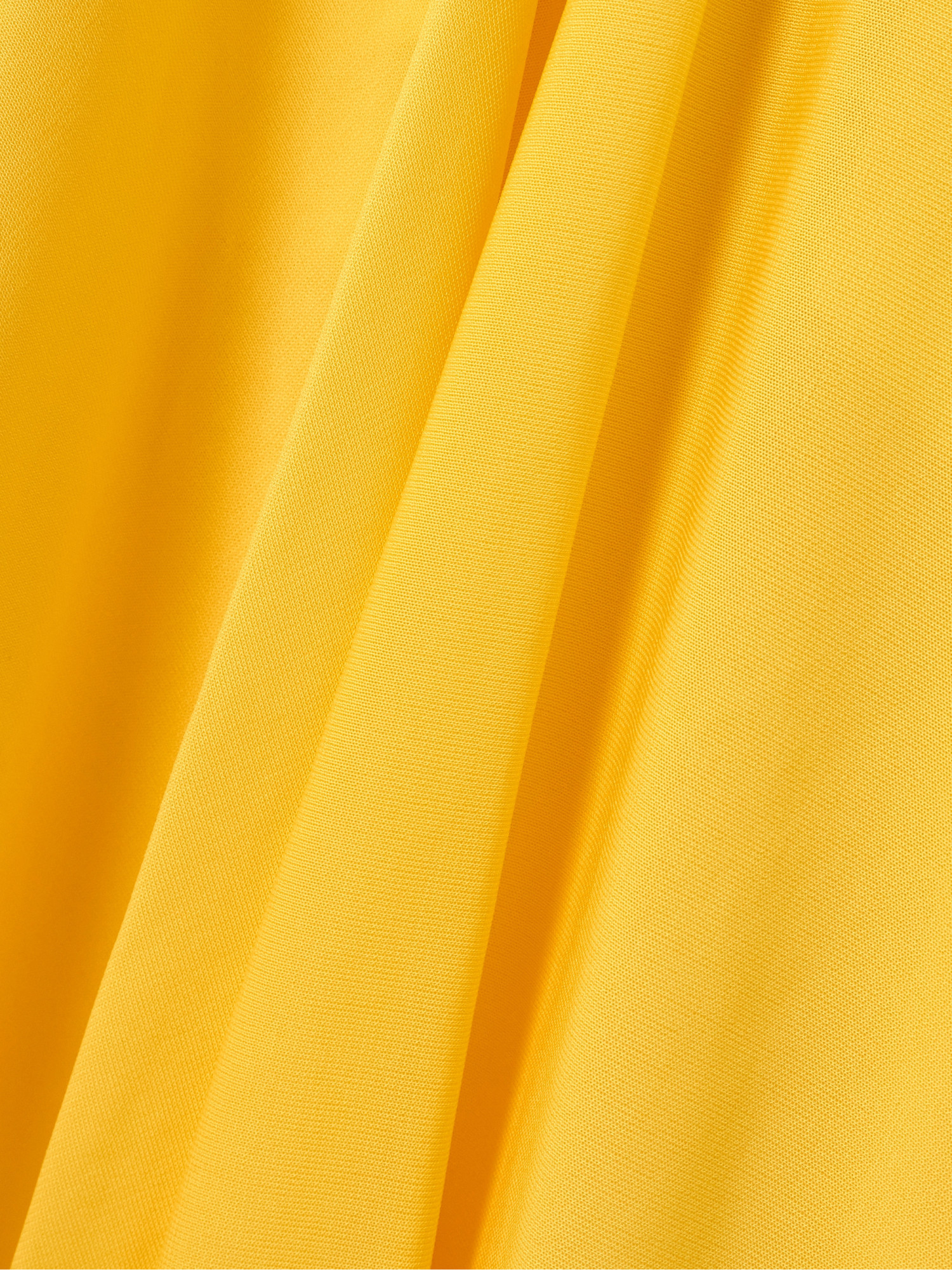 Shop Alaïa Asymmetric Jersey Midi Dress In Yellow