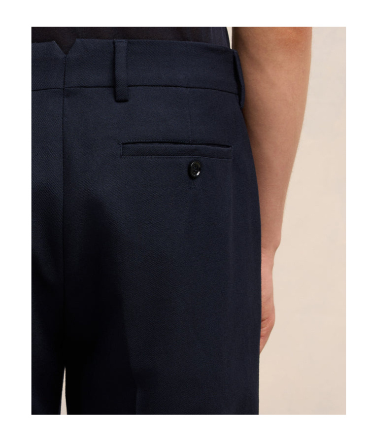 Ami Alexandre Mattiussi Ami Paris Pleated Tailored Trousers In Black
