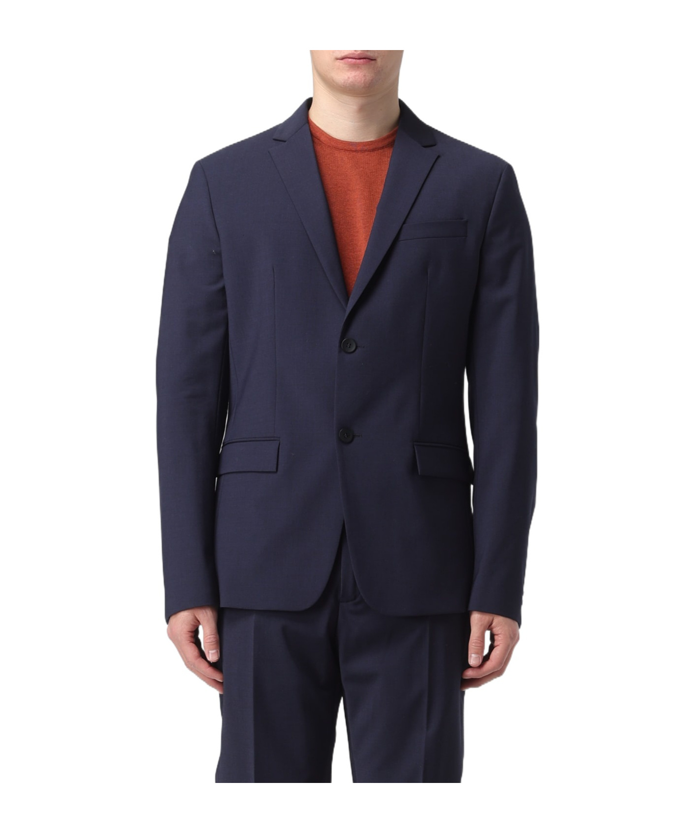 Calvin Klein Twill-weave Single-breasted Blazer In Black