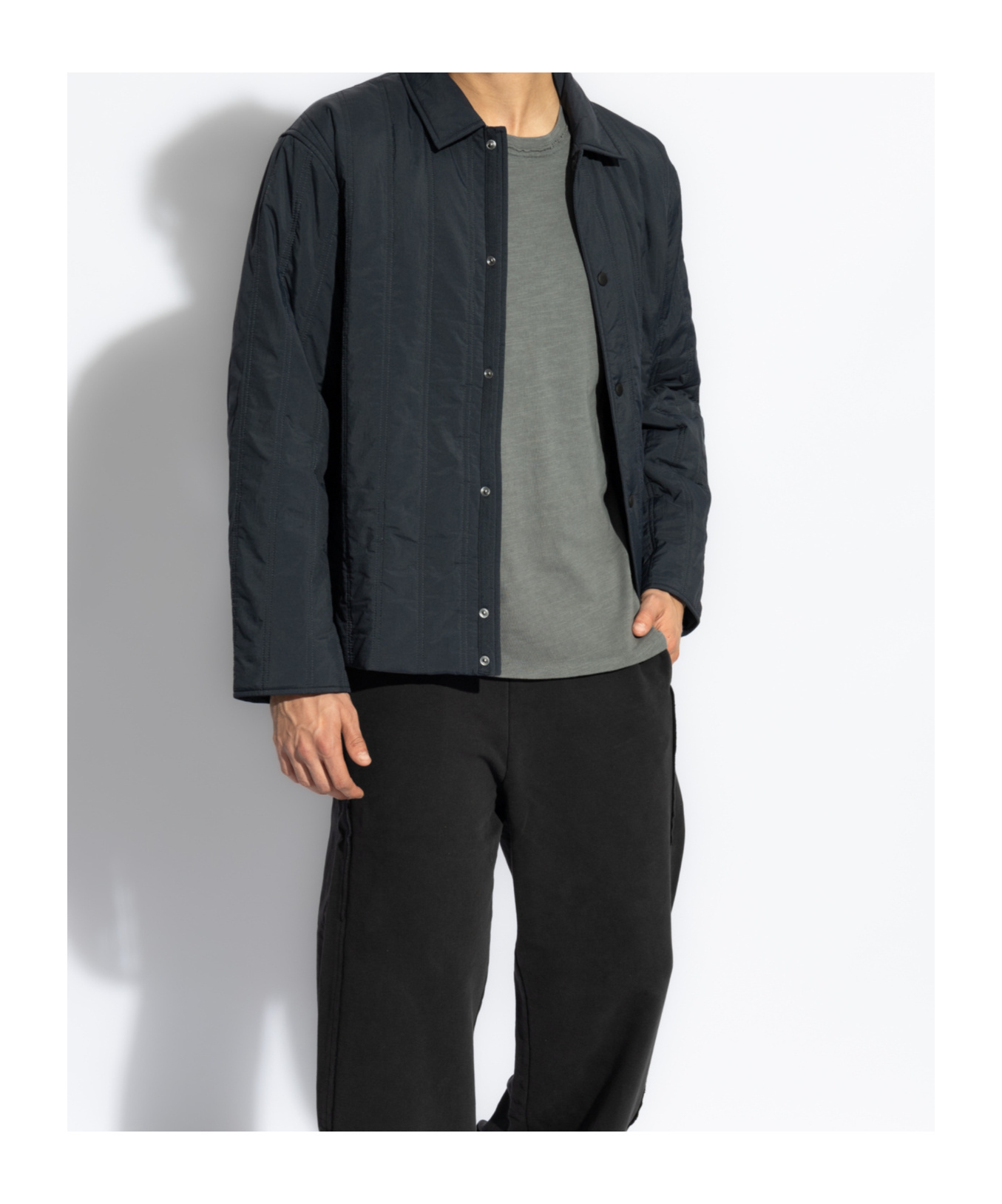 Rag & Bone Navy Maxwell Quilted Jacket In Green