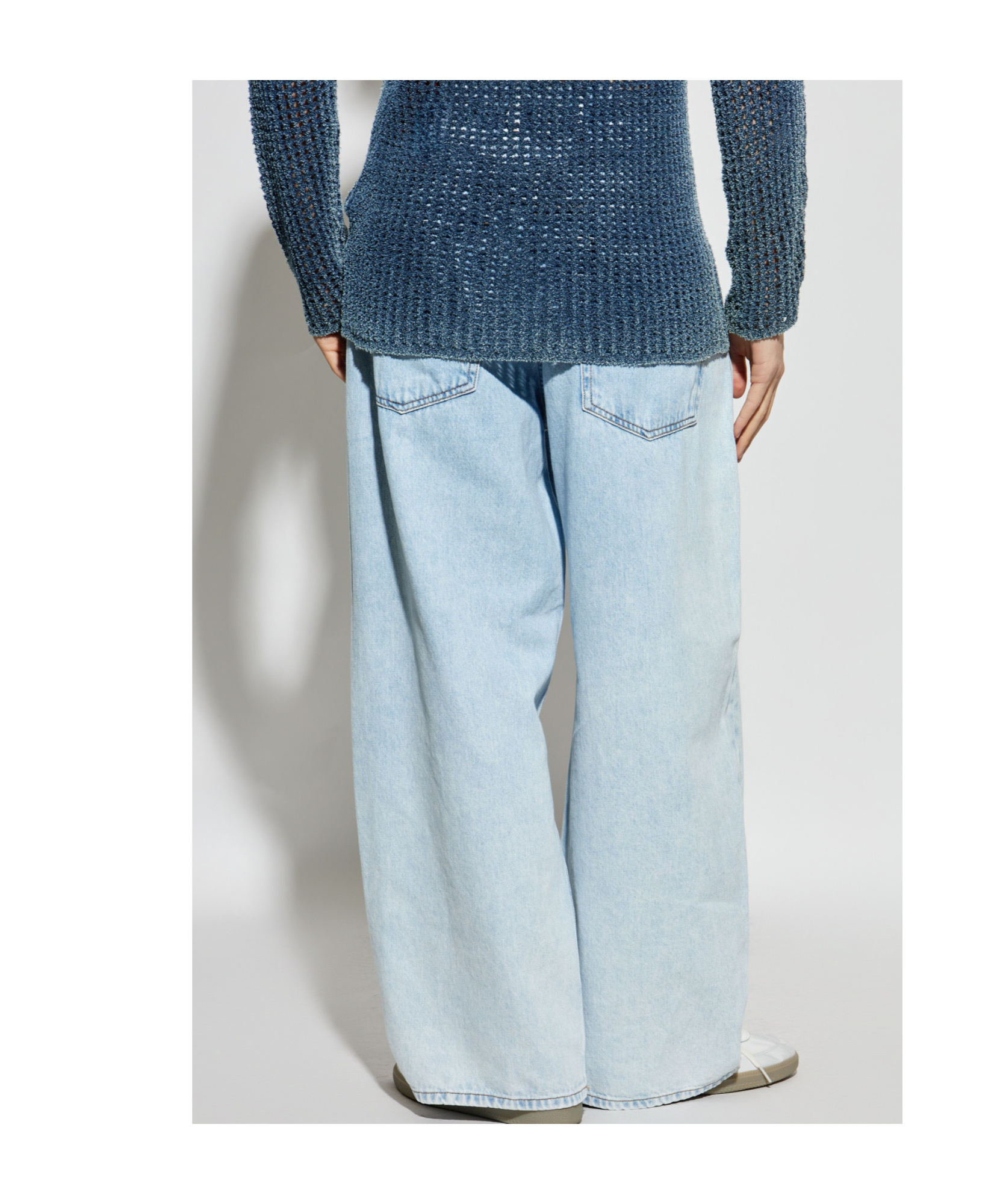 Diesel Light Wash Denim Jeans With Wide-leg Silhouette