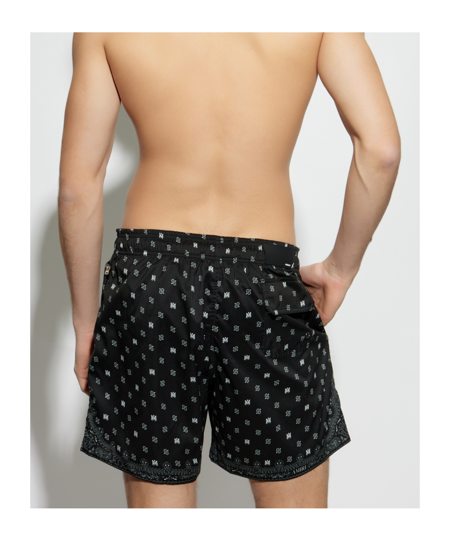 Amiri Wide-leg Swimming Trunks In Black