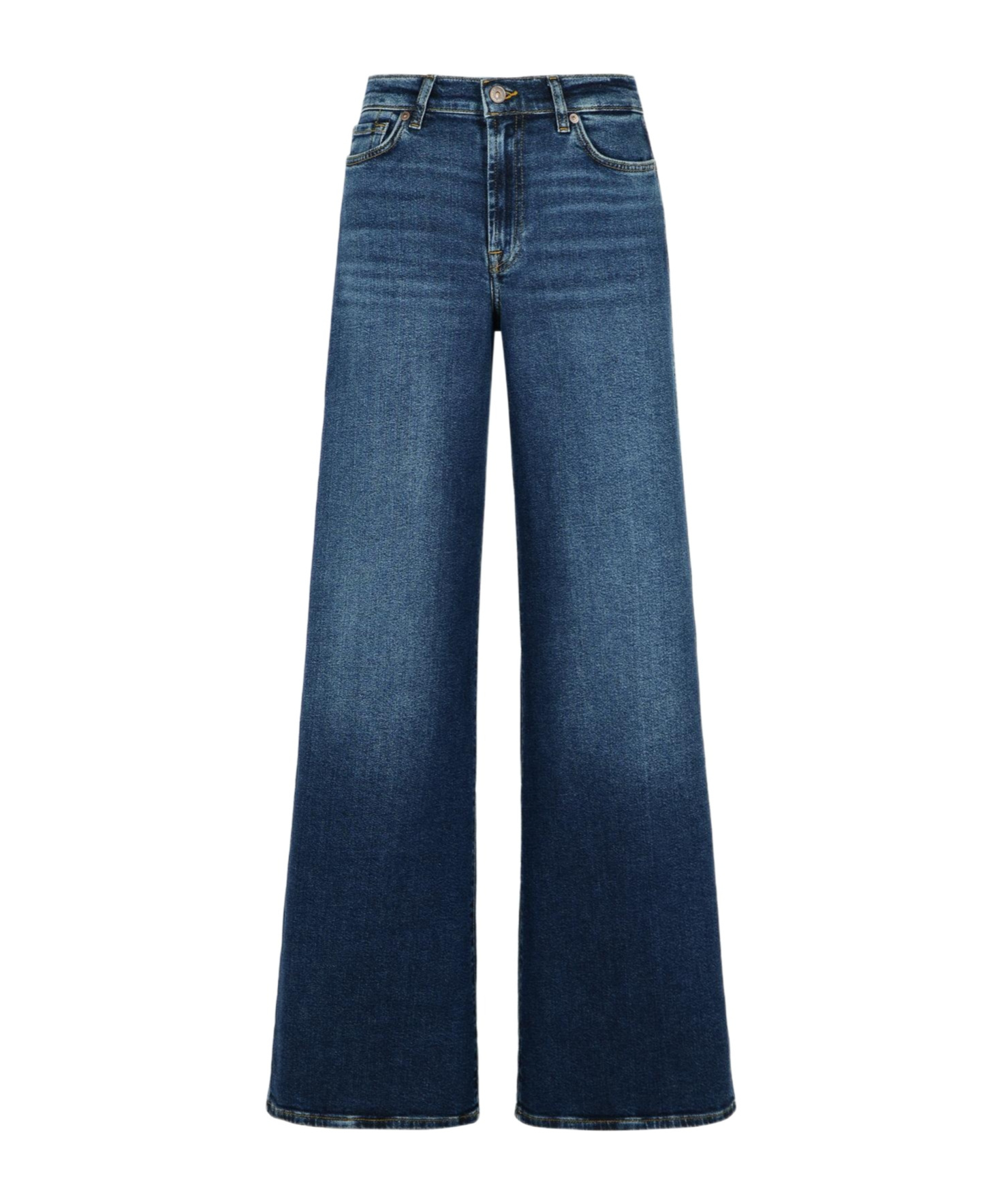 7 For All Mankind Stretch-cotton Jeans In Blue