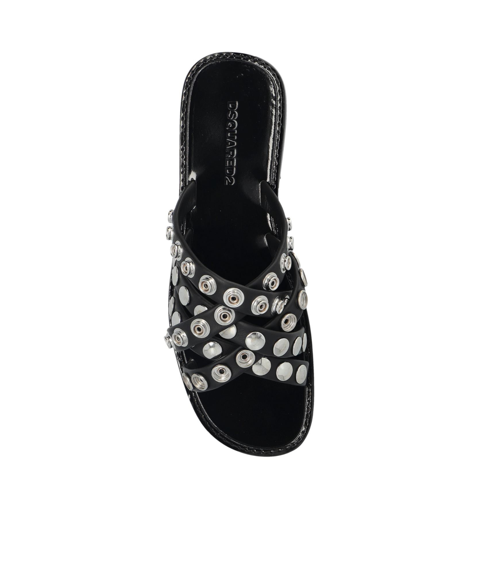 Dsquared2 Studded Slippers In Black