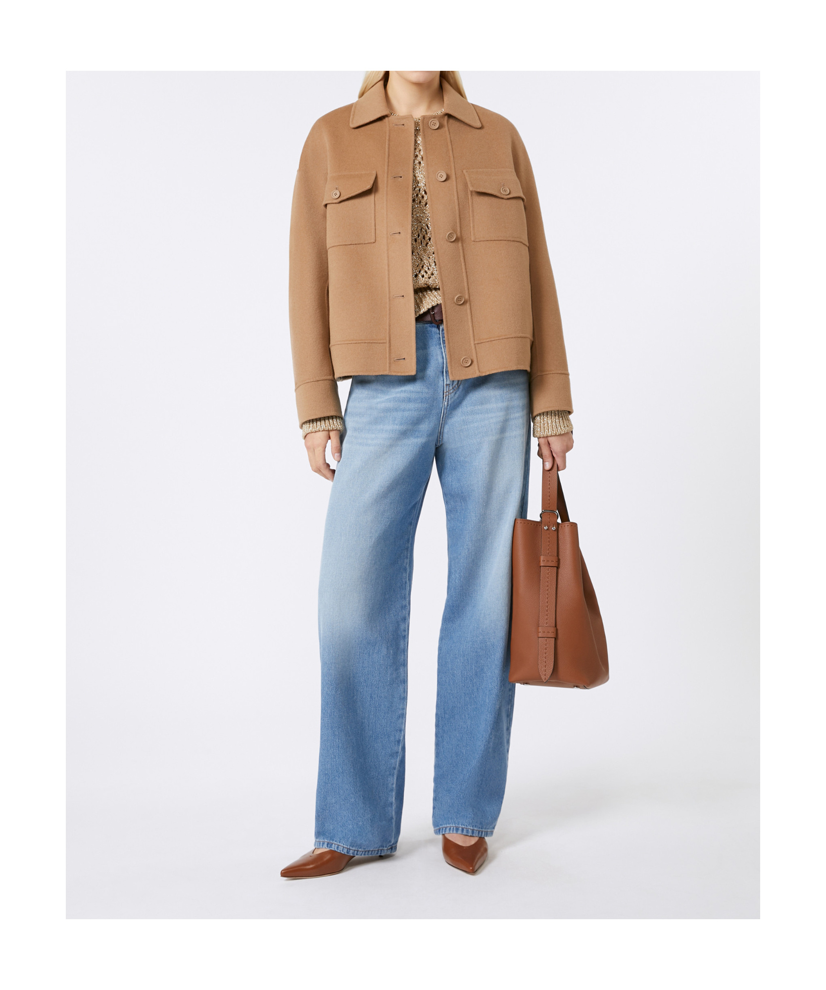 Max Mara Mid Rise Oversized Jeans In Light Blue In Blue