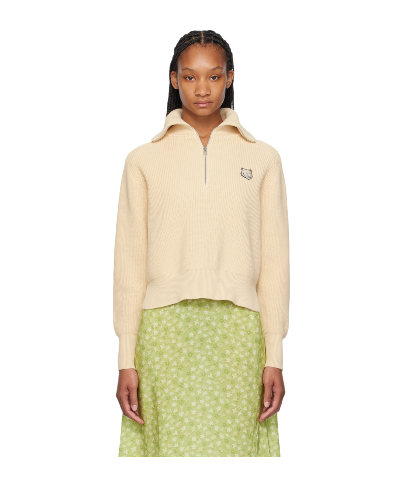 MAISON KITSUNÉ LOGO RIBBED SWEATER 