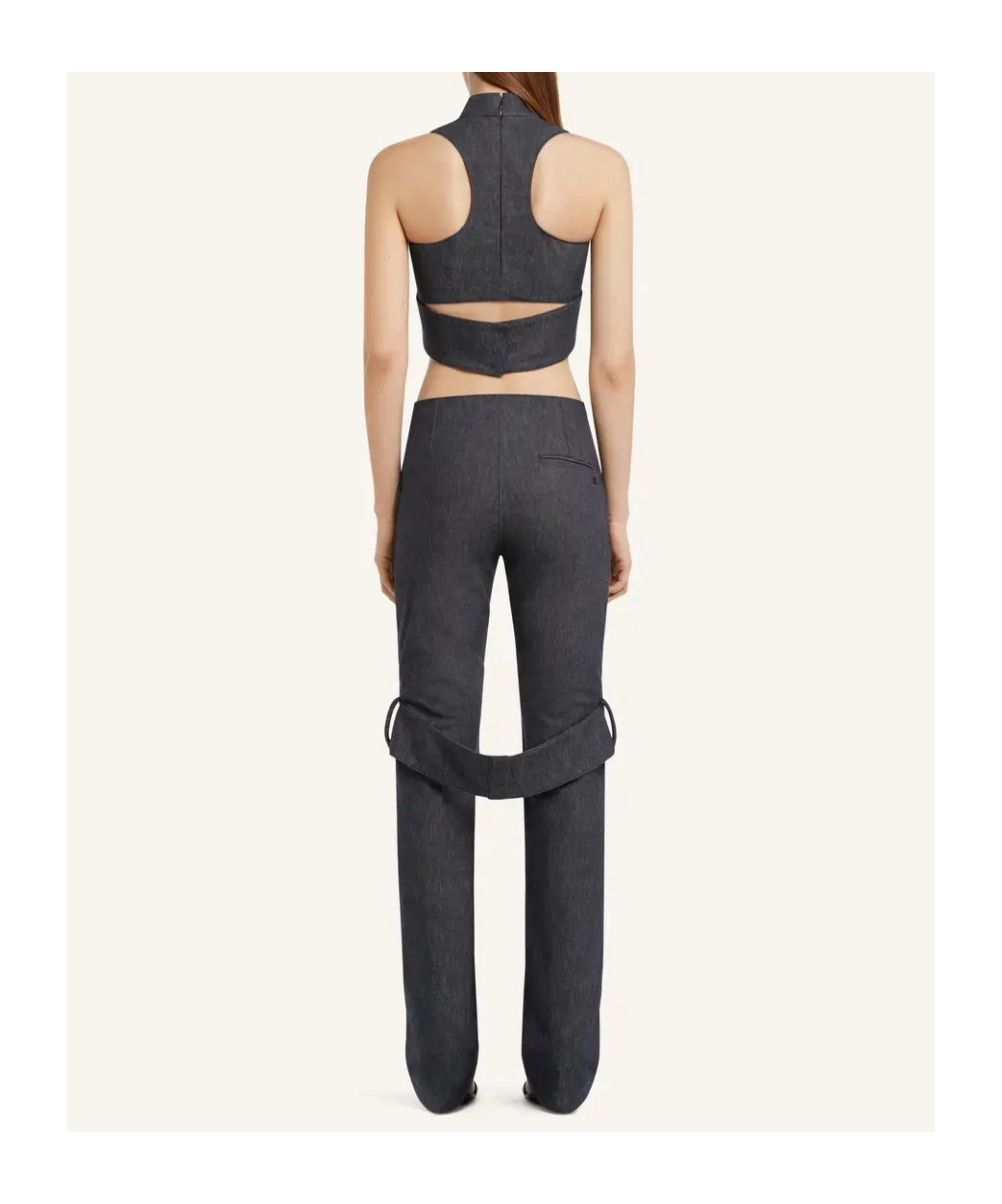 Courrèges Mock-neck Denim Top