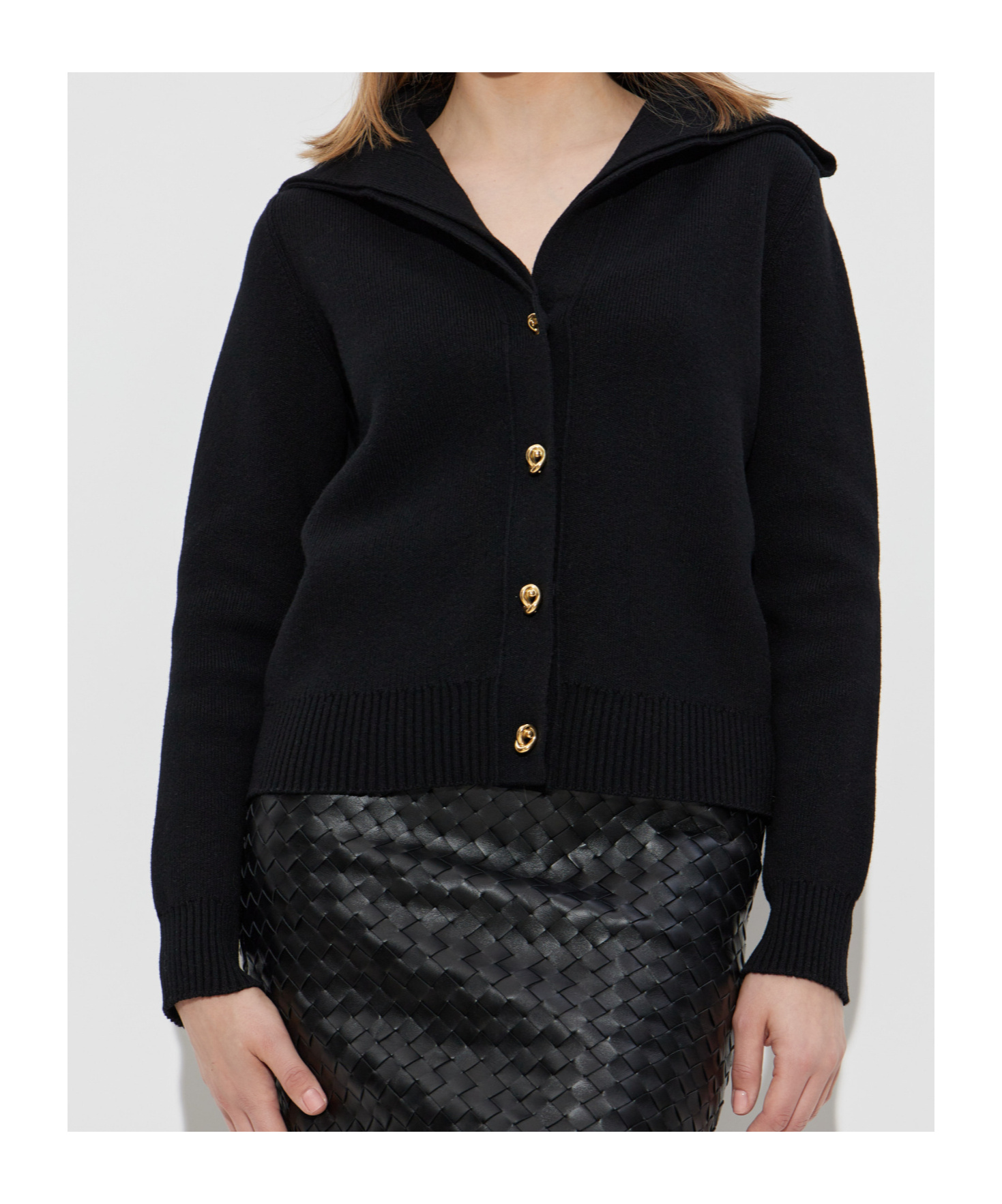 Shop Bottega Veneta Long Sleeve Cardigan