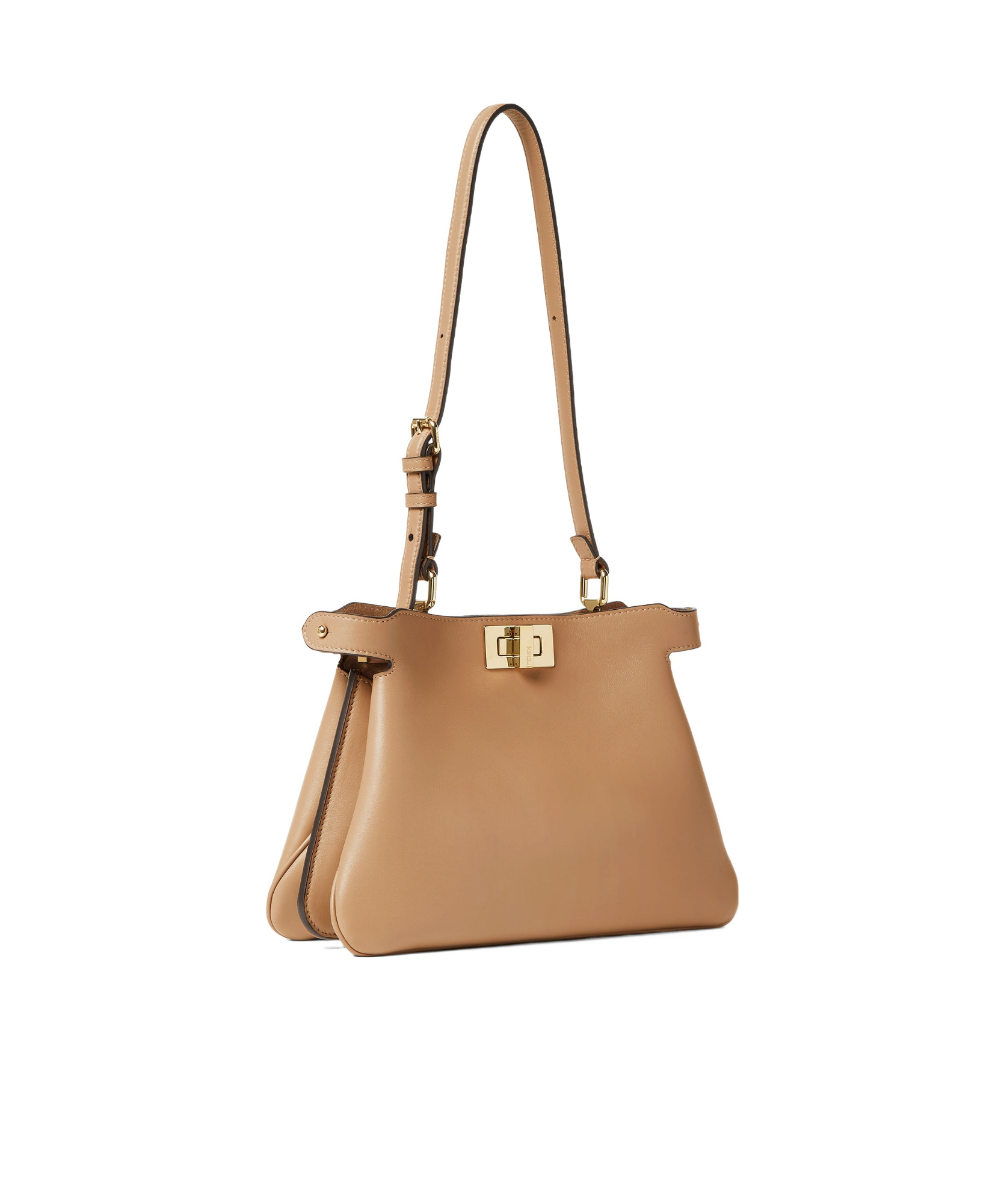 Fendi Luxurious Lamb Leather Crossbody Handbag In Argentopal For Women In Nude