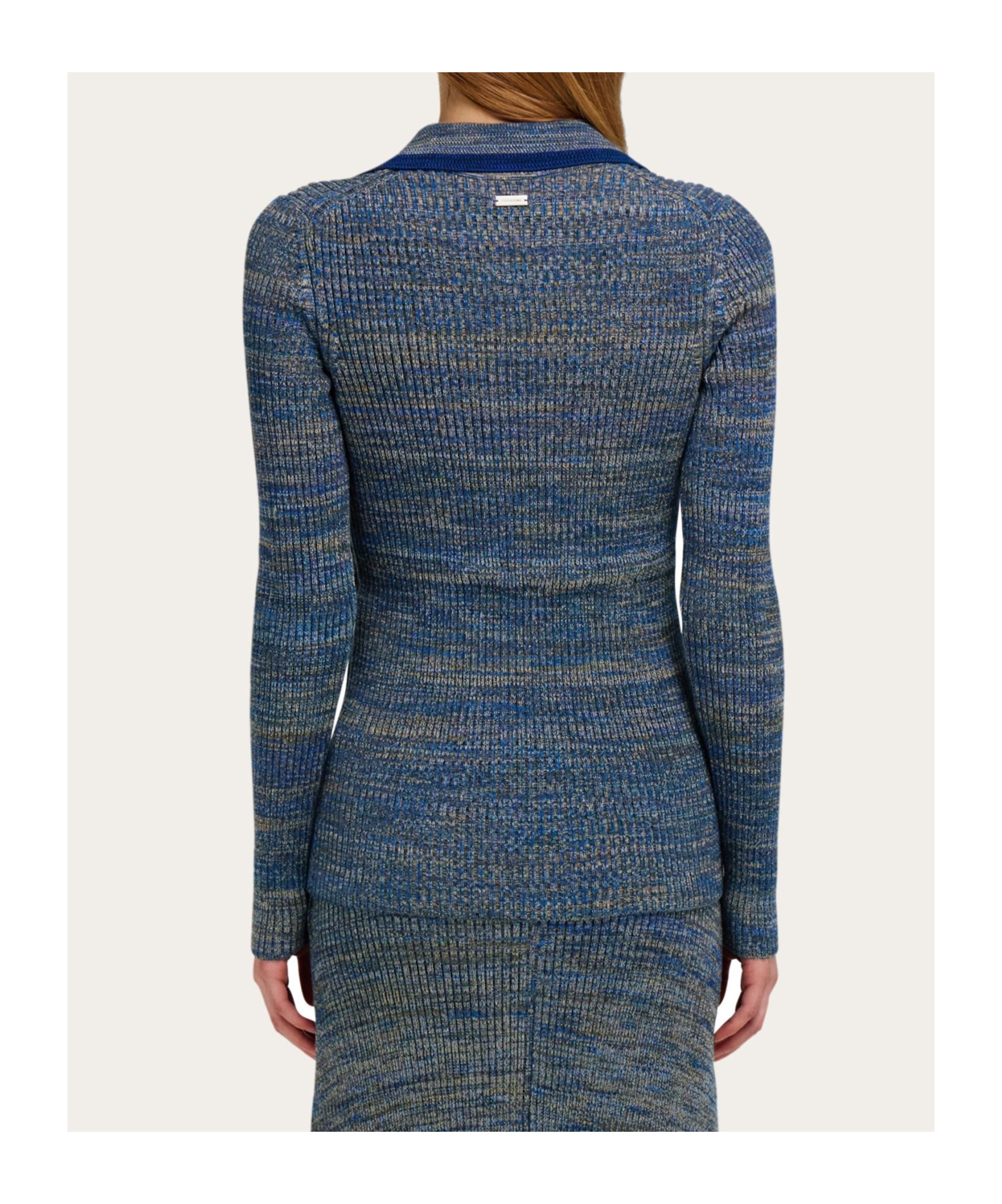 Ferragamo Long-sleeved Sweater In Blue
