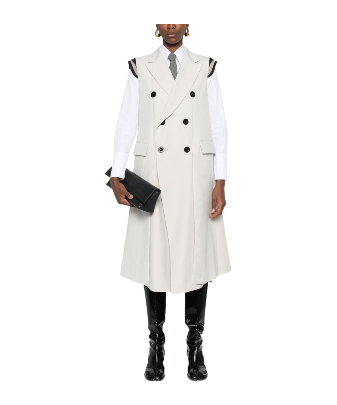 SACAI SLEEVELESS COAT