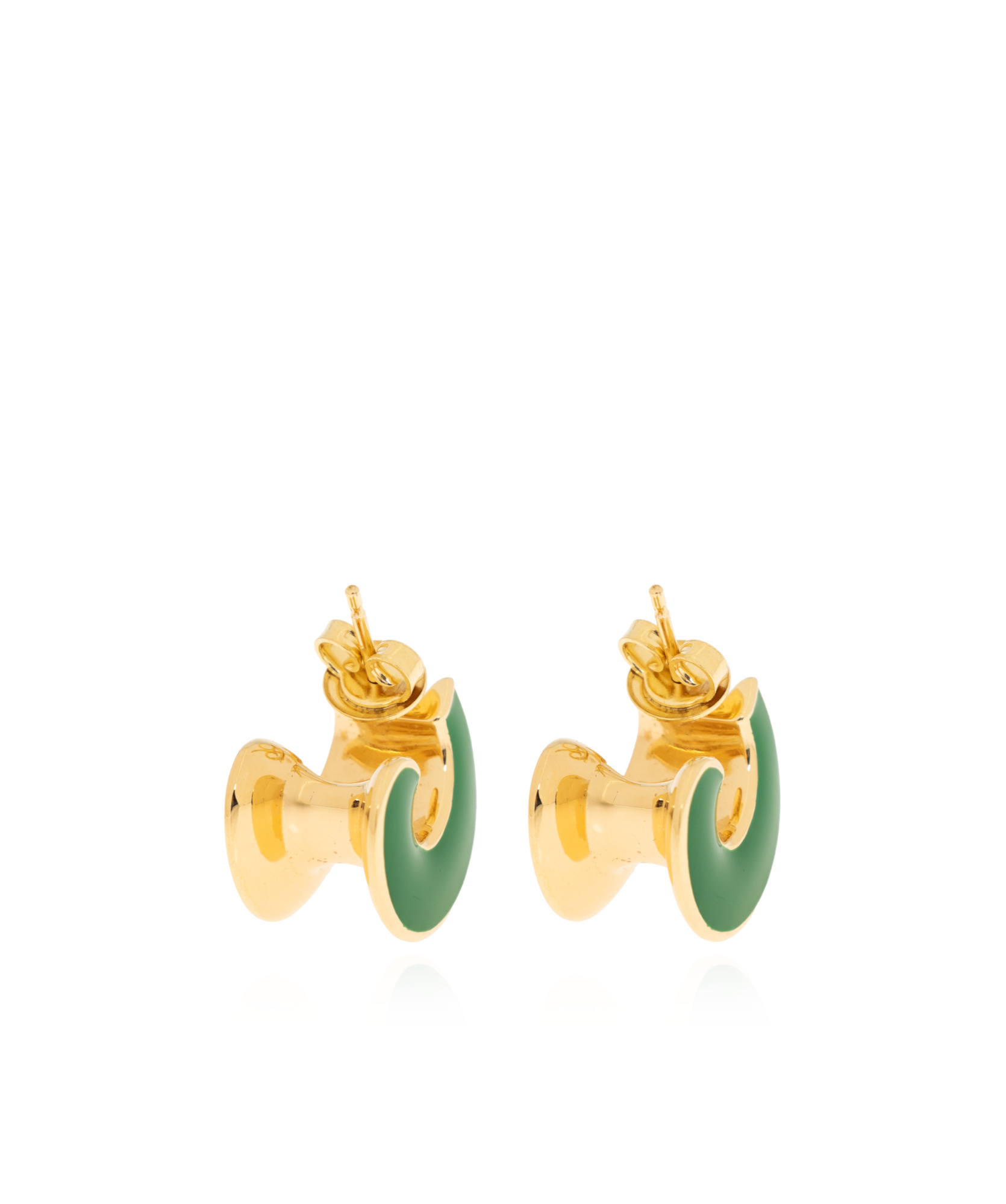 Bottega Veneta Small H Beam Hoop Earrings In Yellow