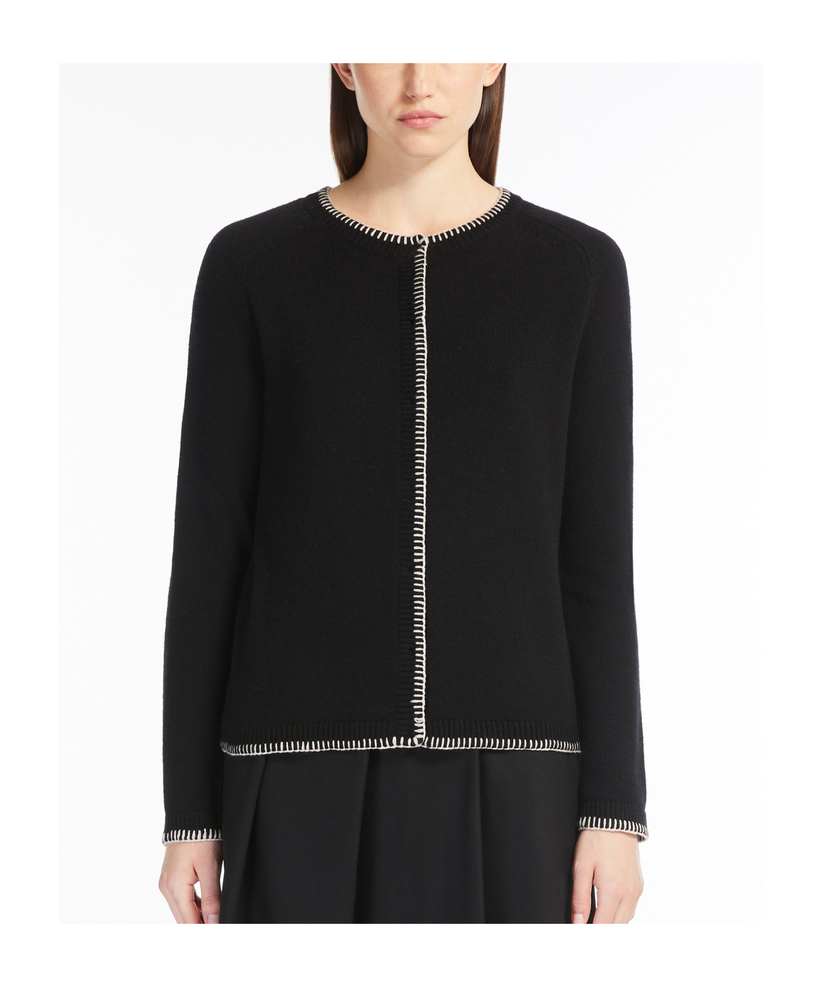 Max Mara Woolen Cardigan In Black