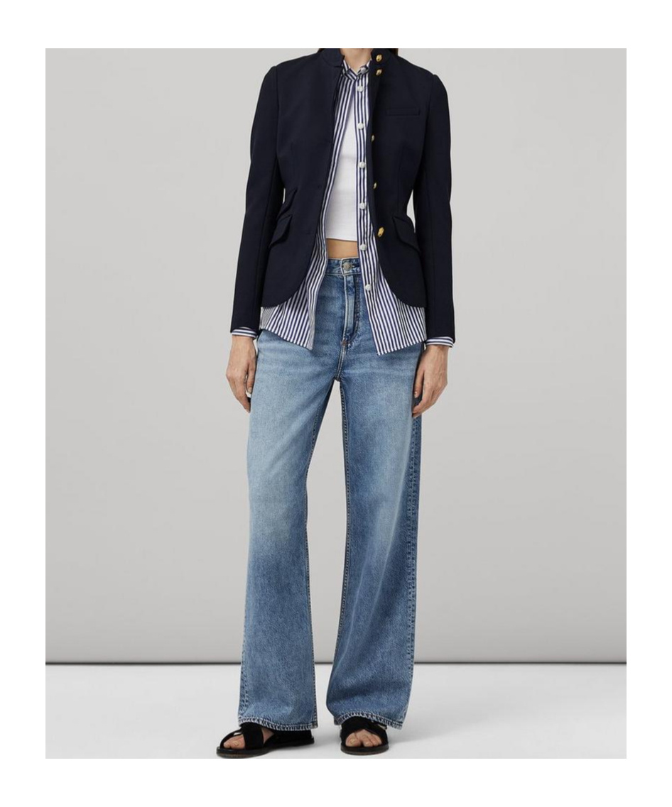 Rag & Bone Logo Denim Pants In Gray