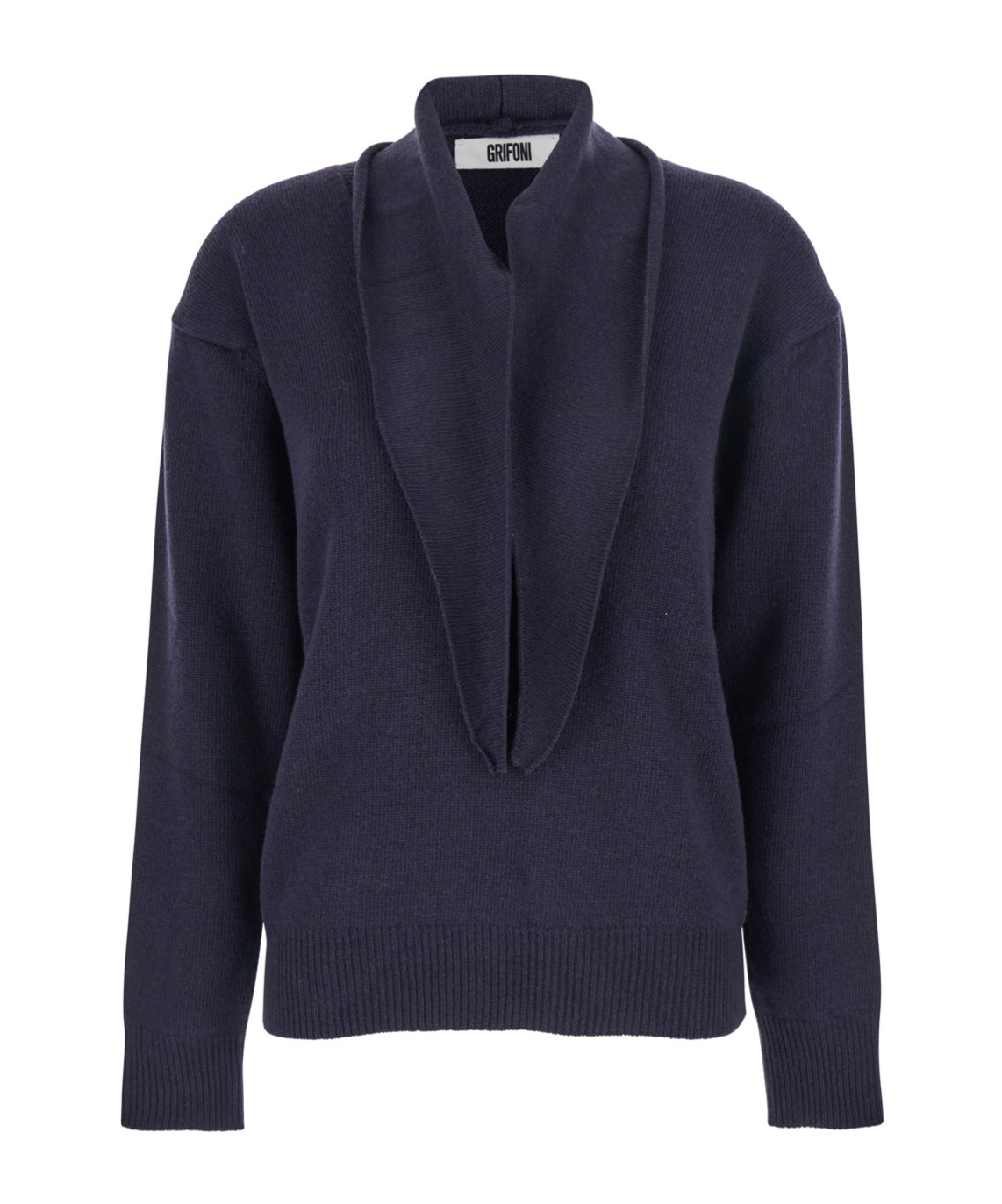 Mauro Grifoni Long-sleeved Sweater In Blue
