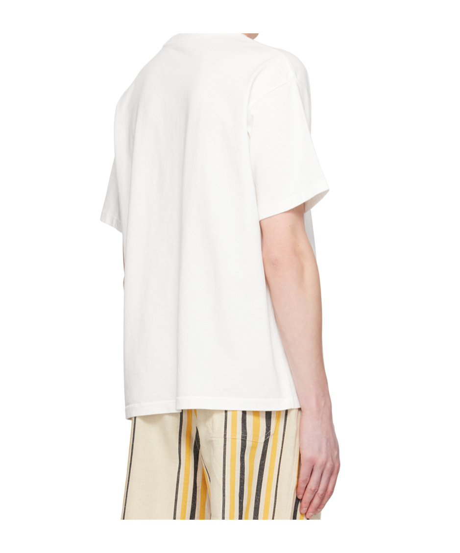 Bode Logo-embroidered Cotton-jersey T-shirt In White