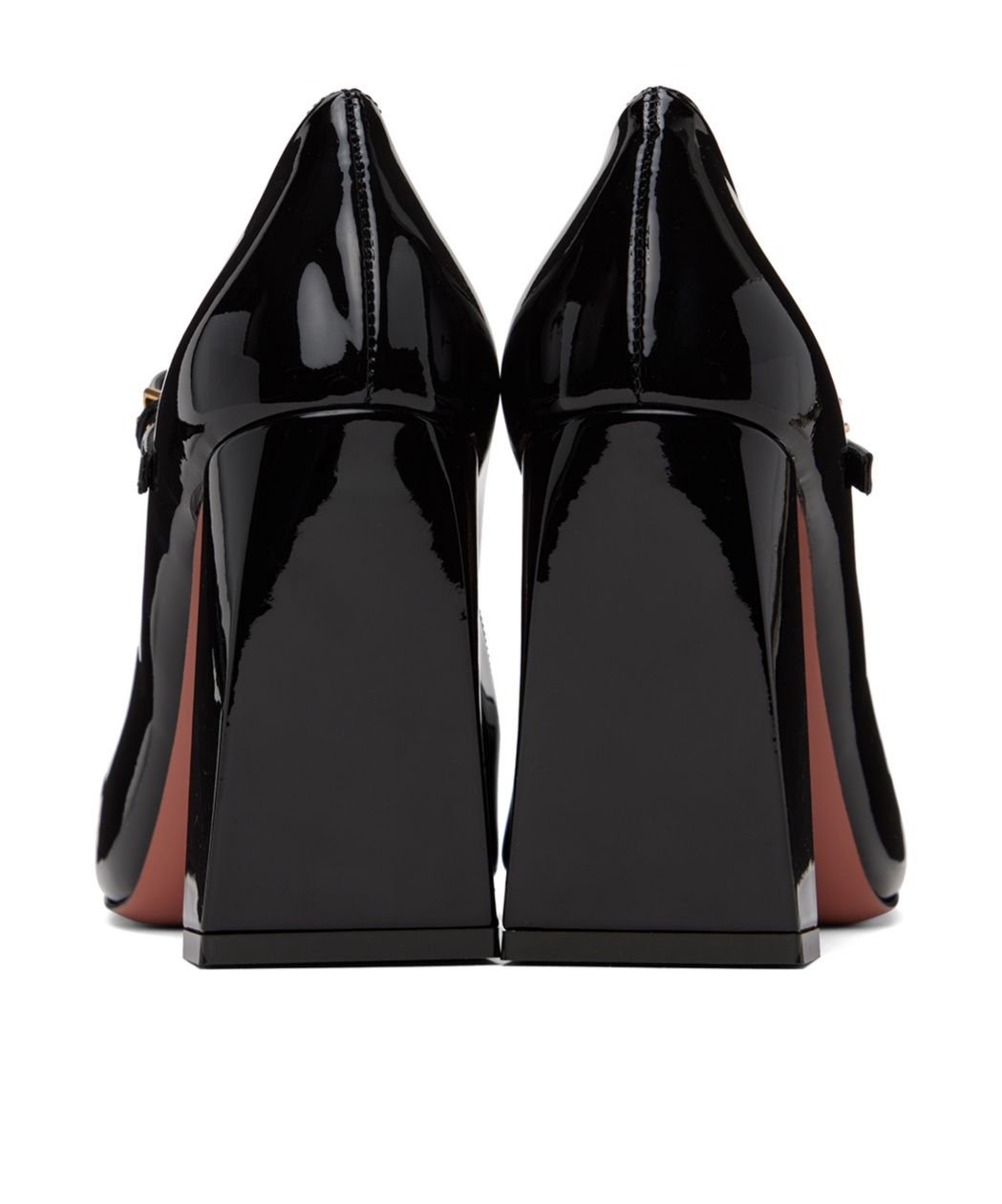 Amina Muaddi Charlotte 95 Patent Leather Mary Jane Pumps In Black