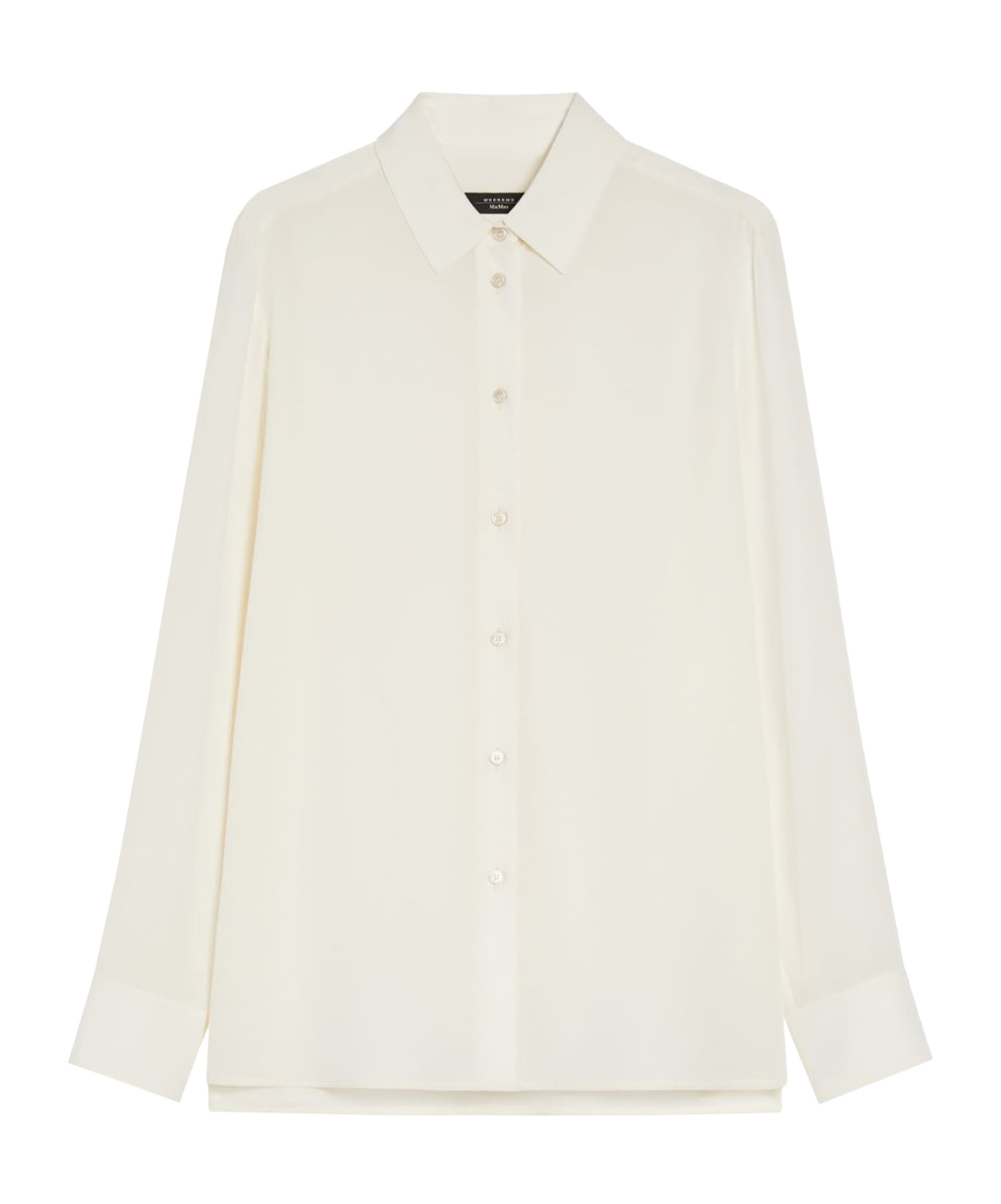 Weekend Max Mara Point-collar Gathered-cuff Shirt In White