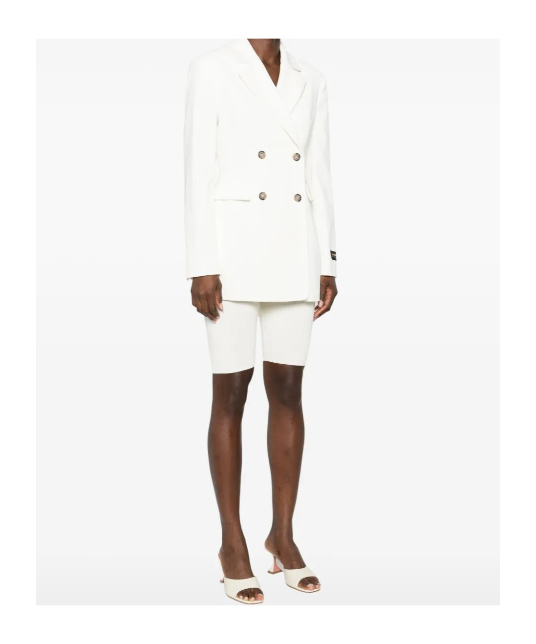 Ermanno Firenze Double-breasted Blazer In White