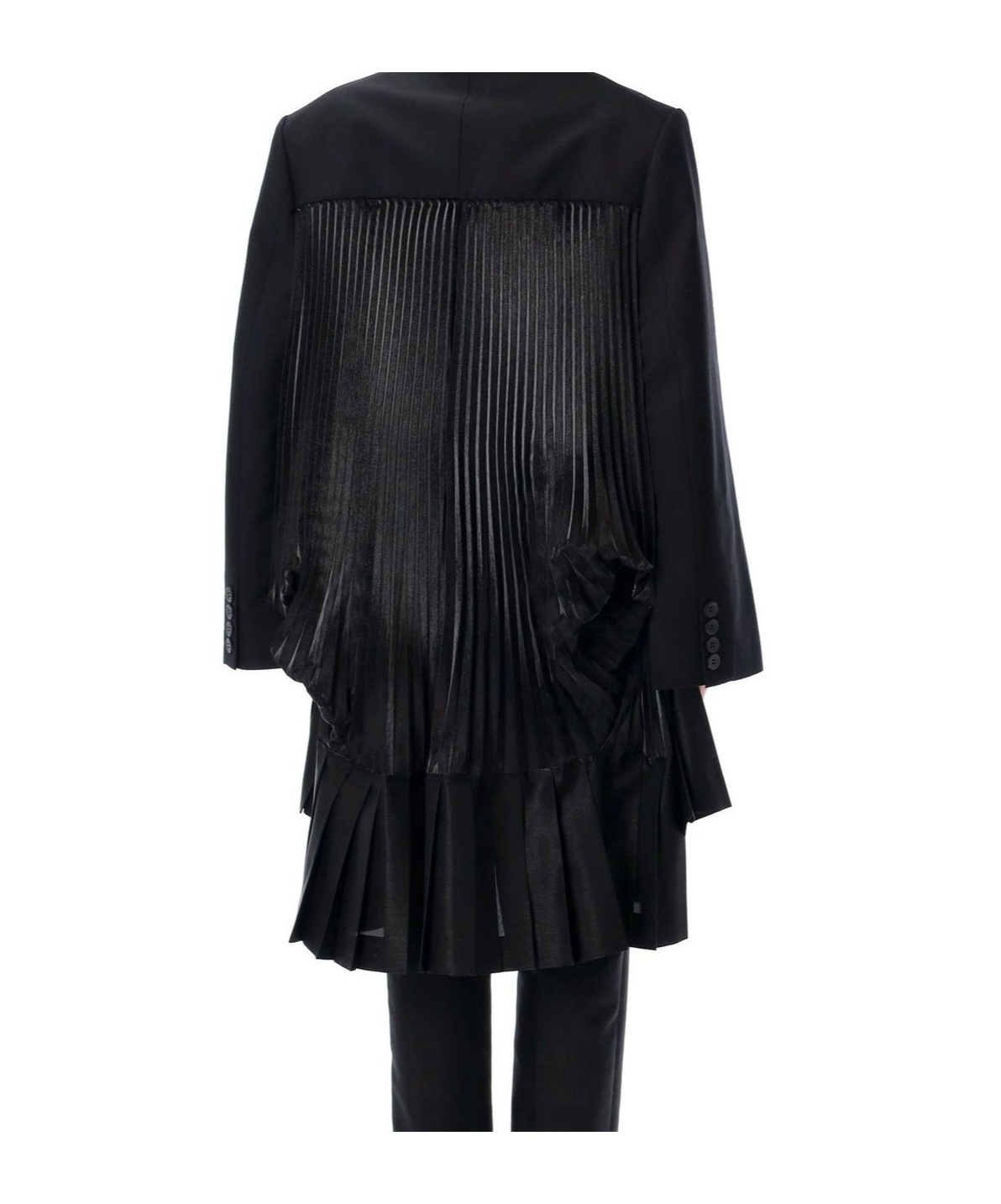 Junya Watanabe Wool Pleated Long Blazer