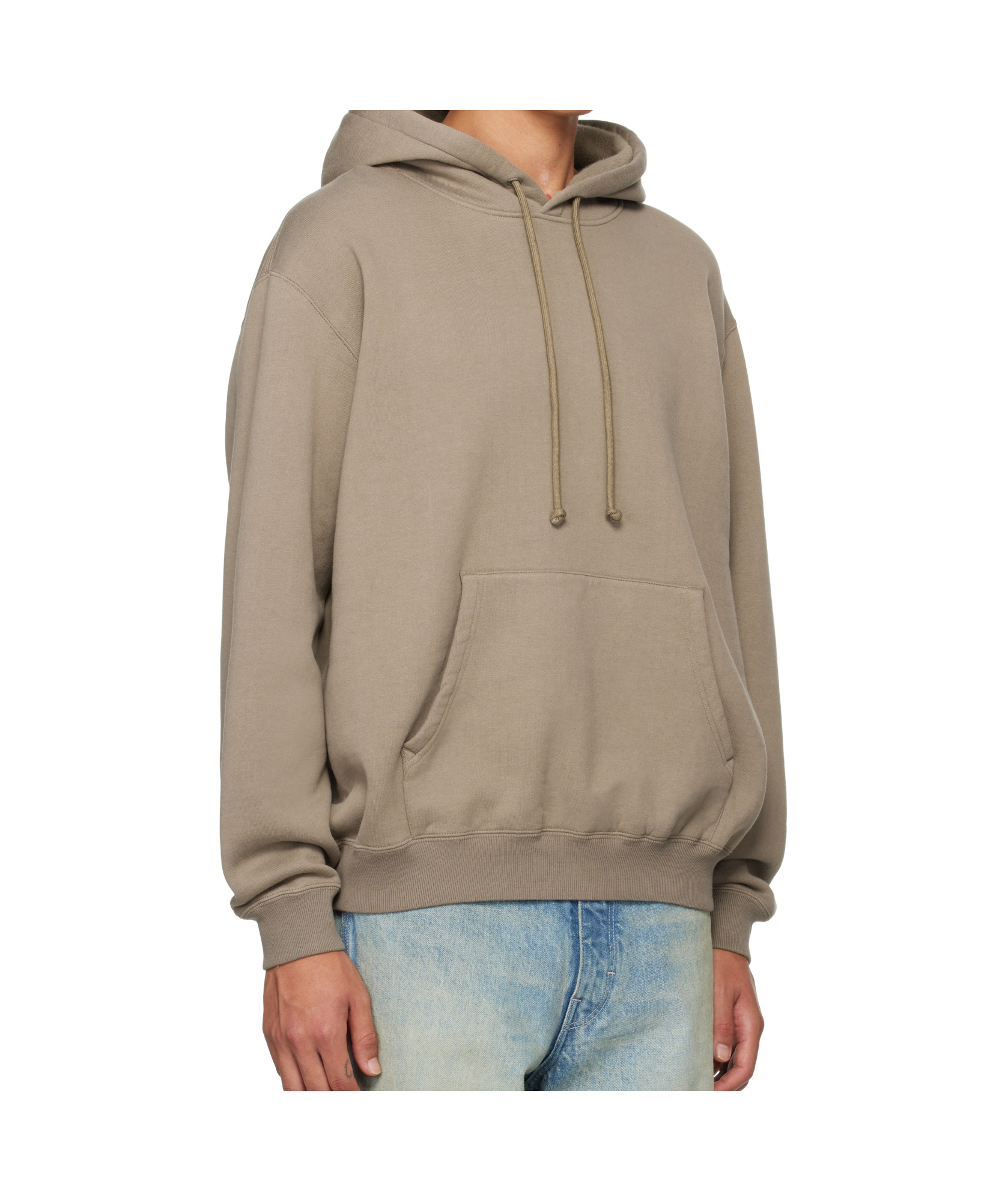 AURALEE BROWN SMOOTH SOFT SWEAT HOODIE