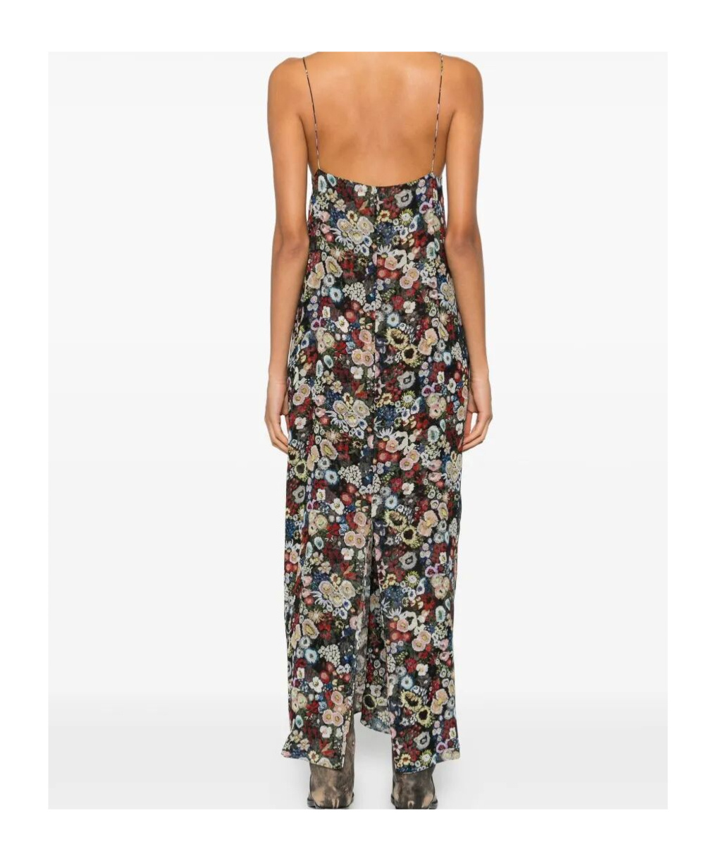 Khaite Taja Floral-print Silk-chiffon Maxi Dress In Multi