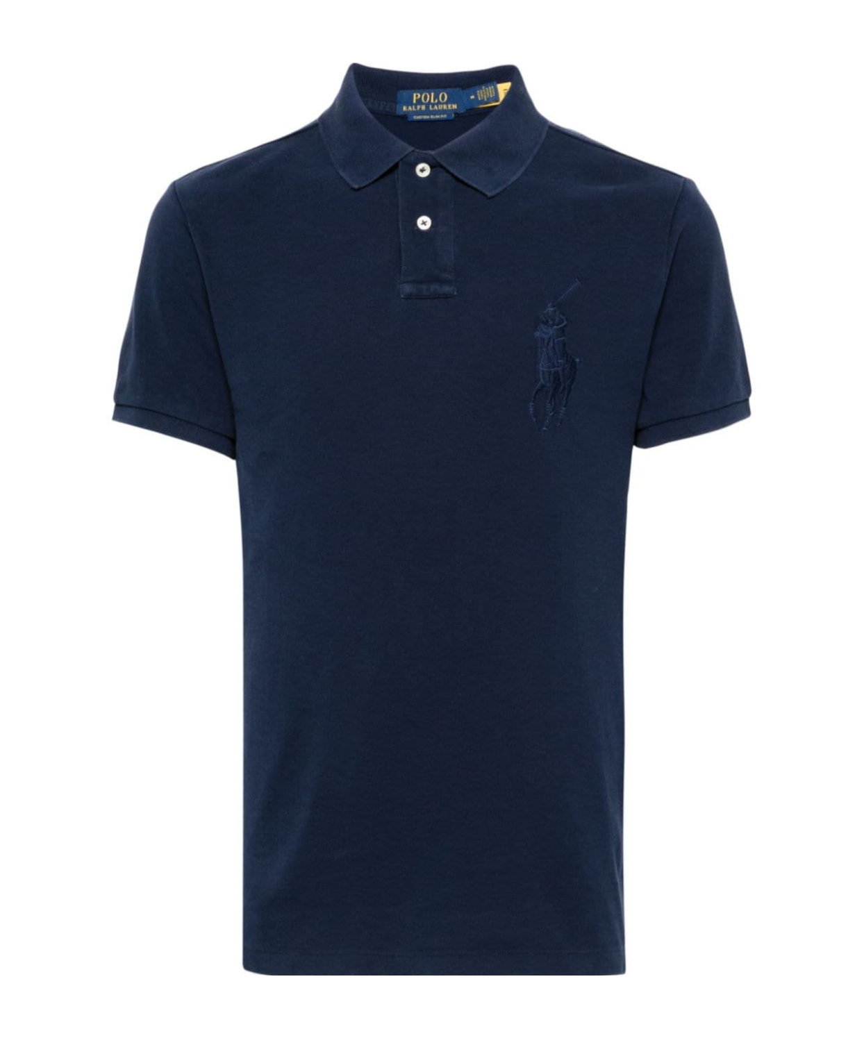 Polo Ralph Lauren Blue Polo Shirt With Large Pony Detail On The Front In Cotton Piquet Man In Black